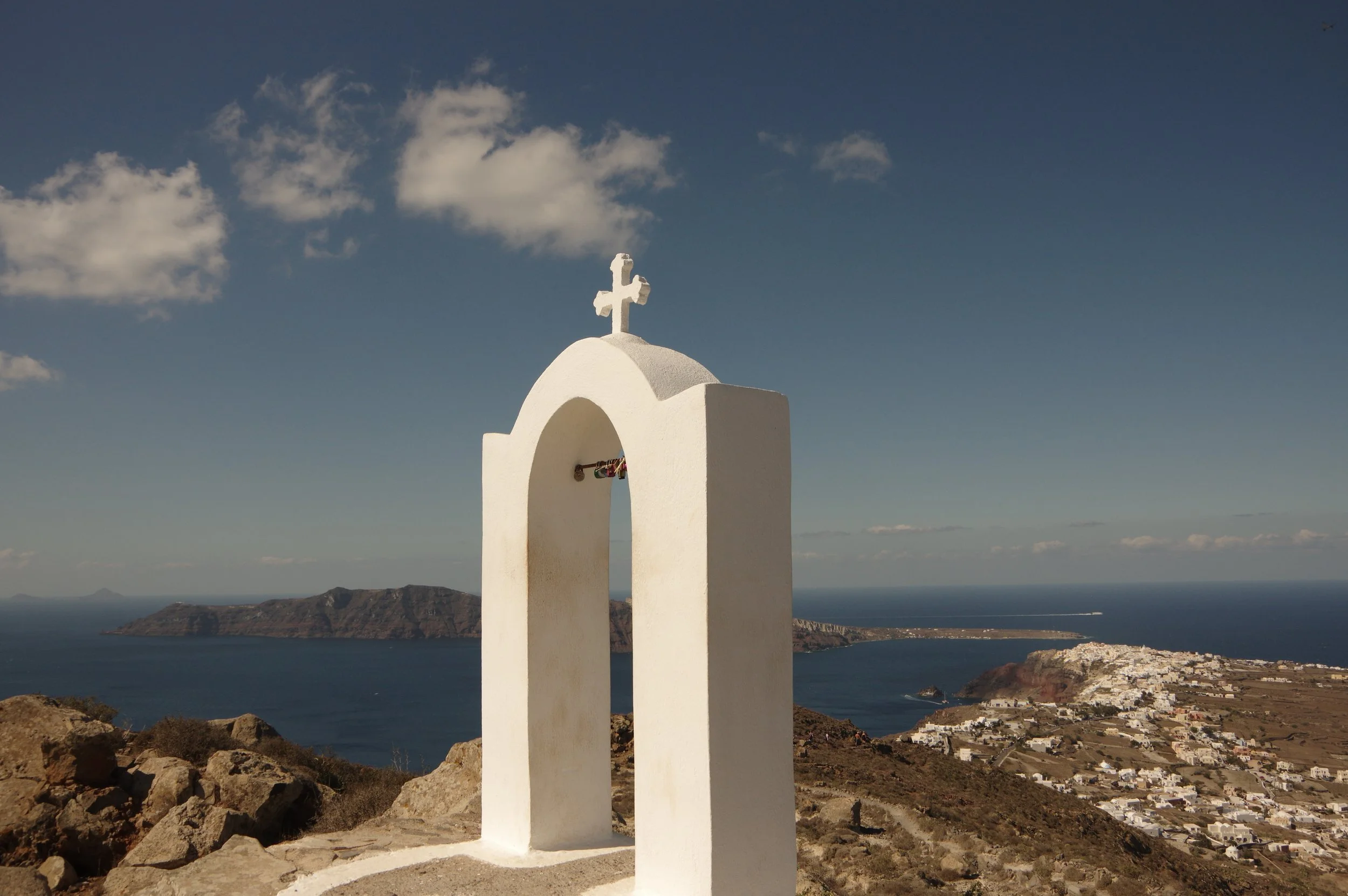 santorini from above