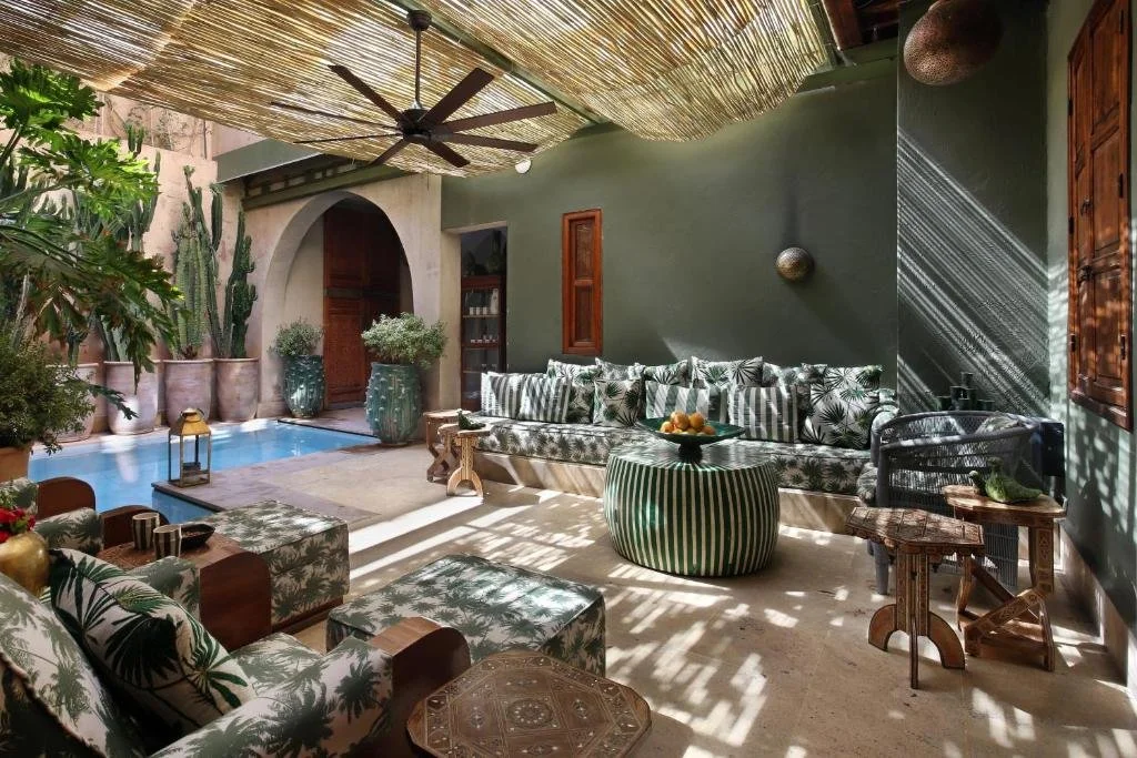 pool at el fenn marrakech in the medina