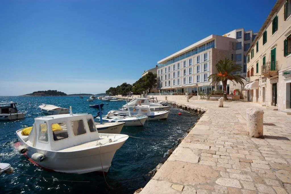 adriana hvar spa hotel overlooking the harbor in croatia