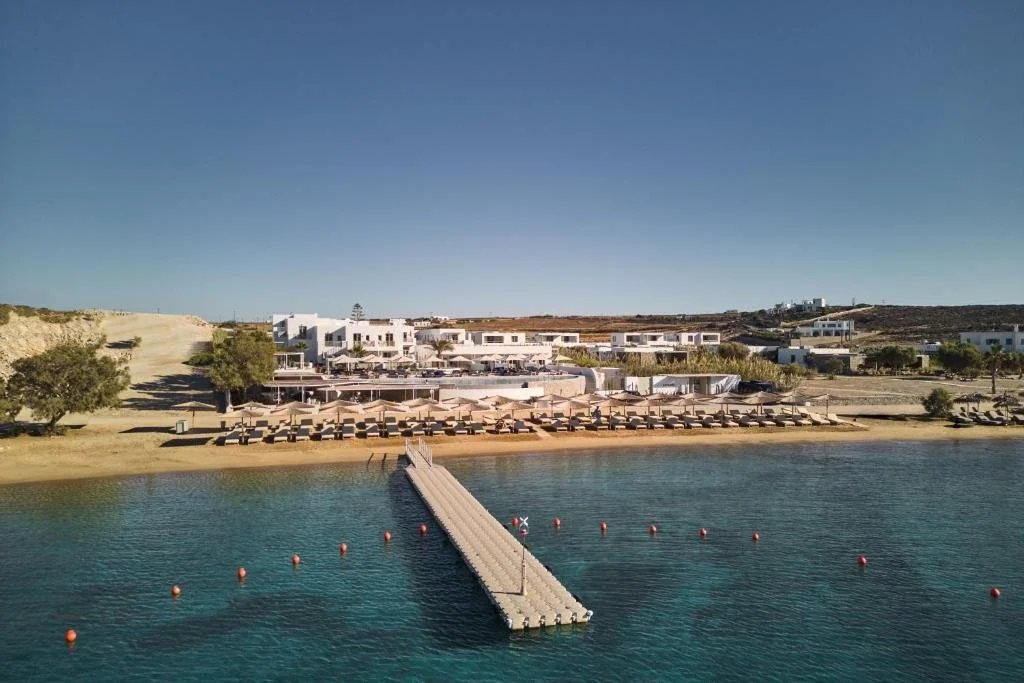 beach at Cosme Hotel in Paros