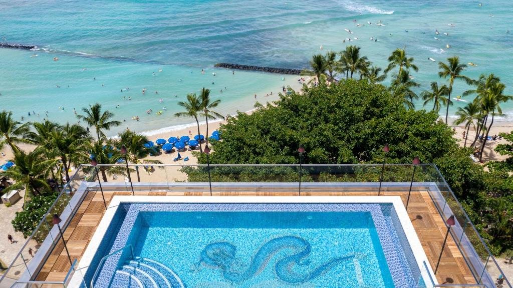 pool overlooking waikiki at espacio, the jewel of waikikiv in oahu hawaii