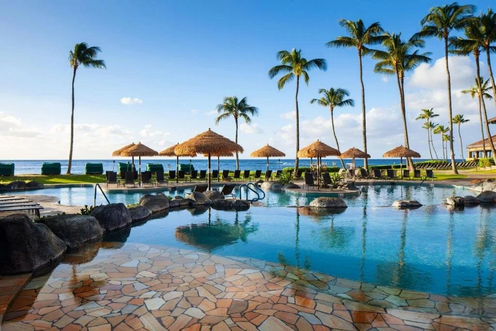 pool at sheraton kauai resort in hawaii