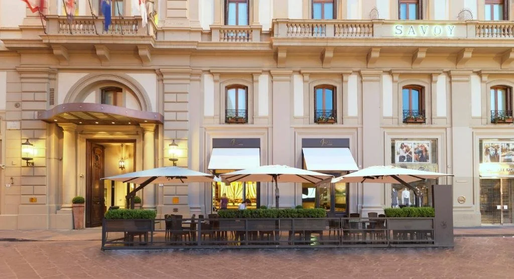 patio in front of hotel savoy a rocco forte hotel in florence italy