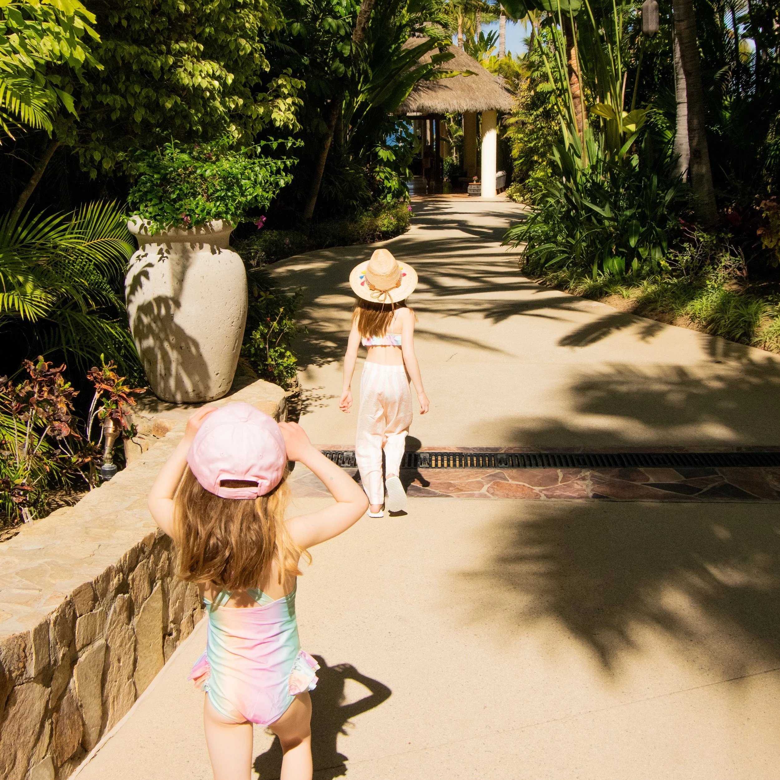 kids playing in the lobby at the one and only palmilla in los cabos