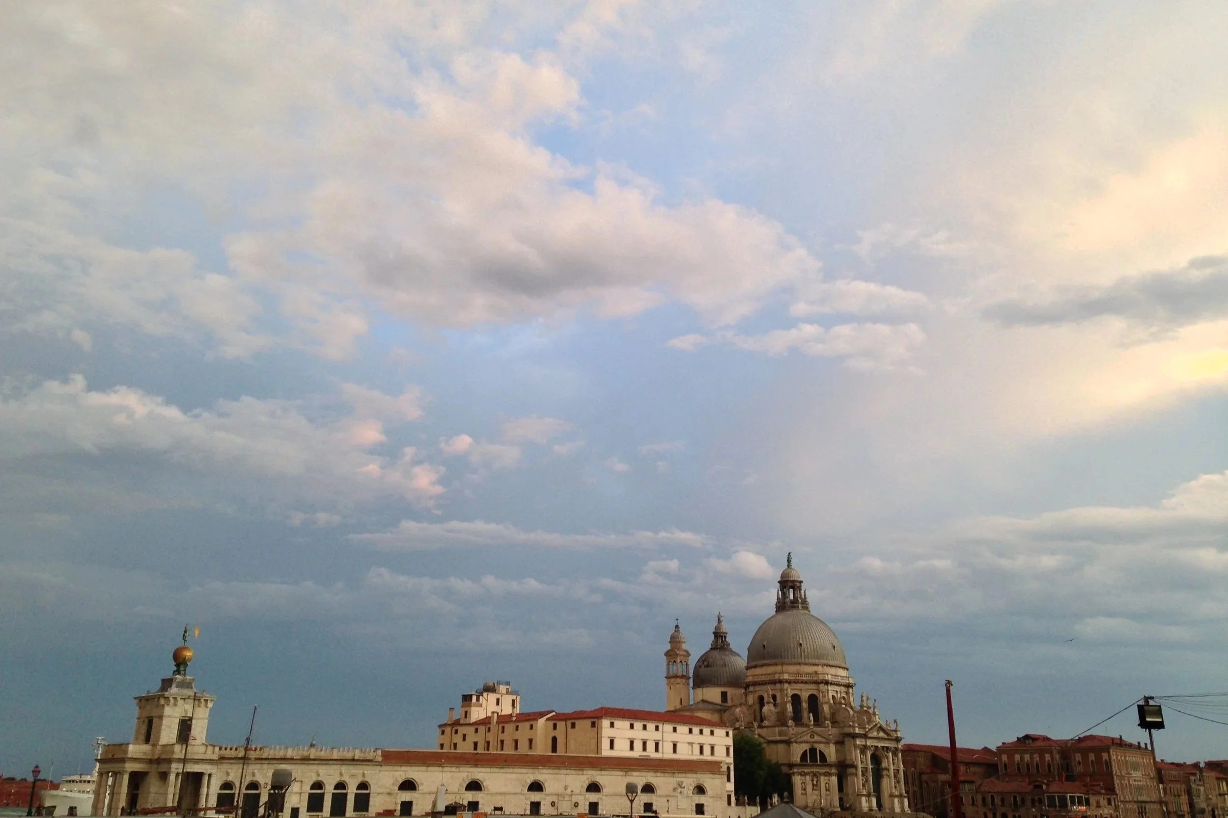 venice italy rooftops at dusk