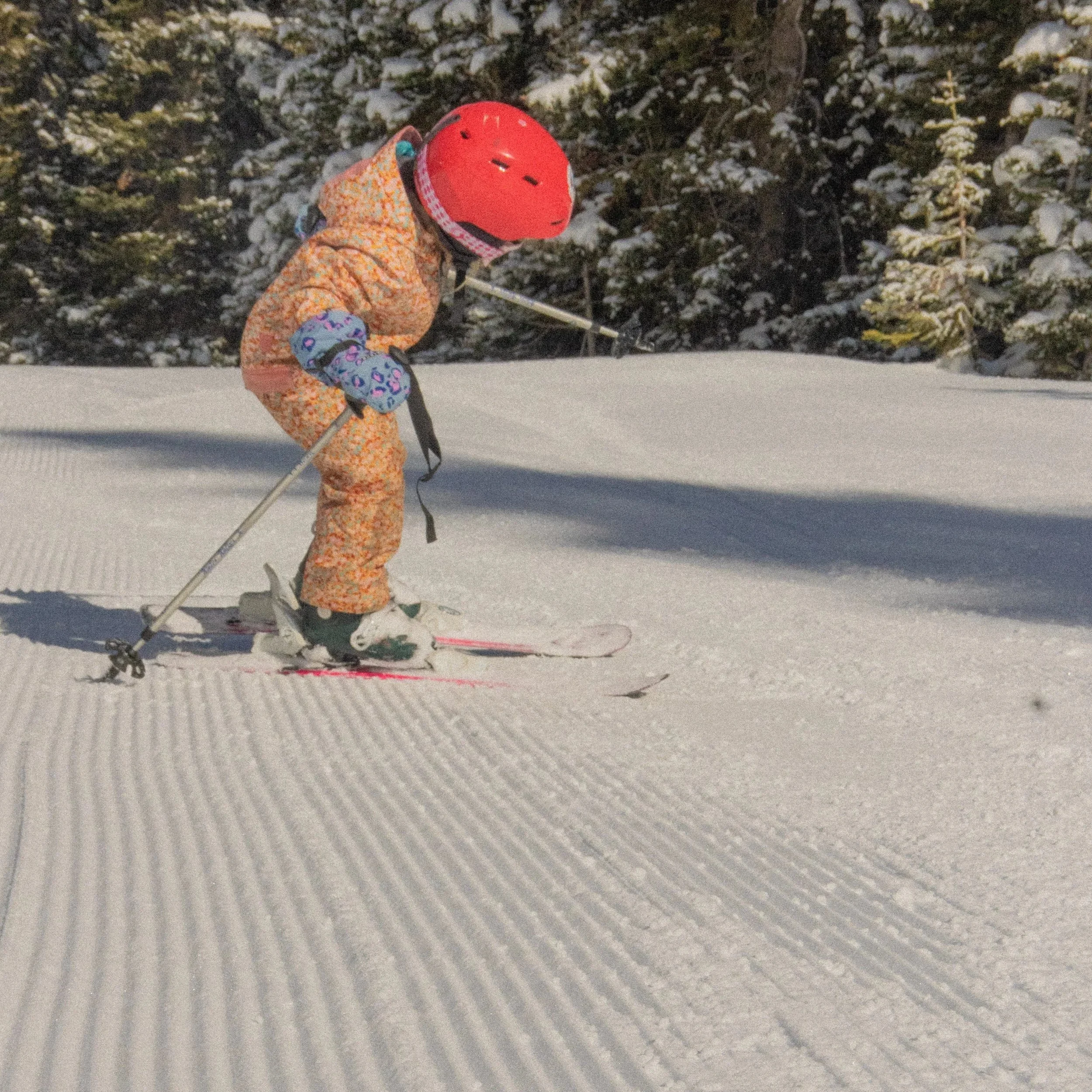 skiing on snowmass village, co with kids