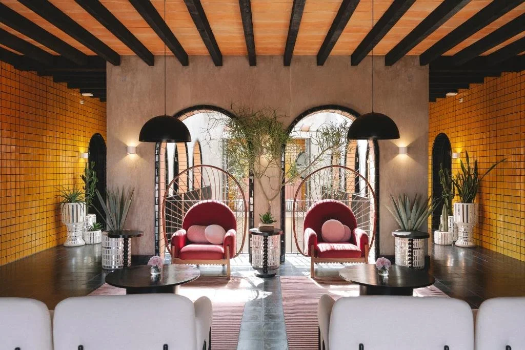 living room at casa hoyos in san miguel de allende mexico