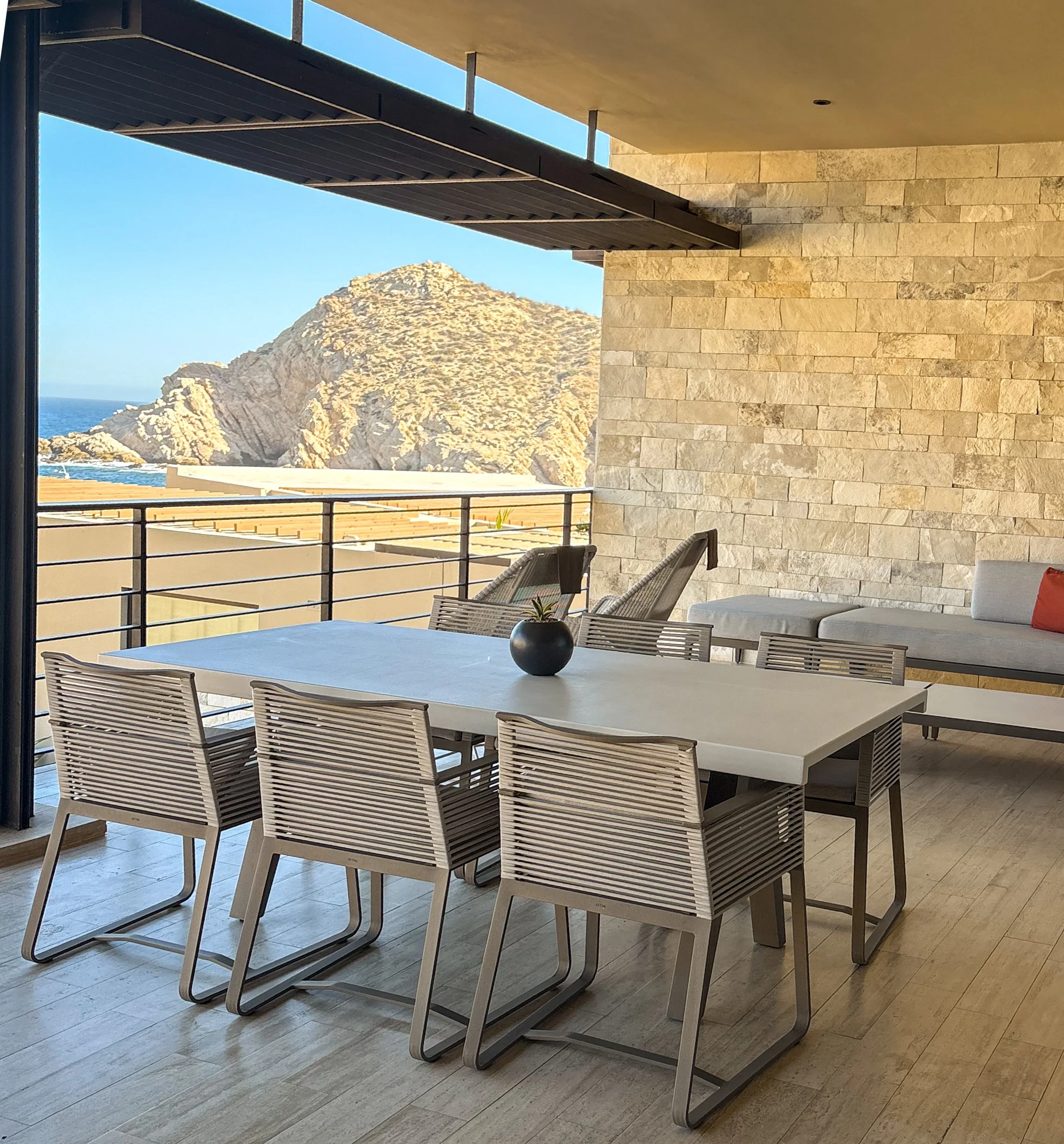 large terrace at montage los cabos in san jose del cabo mexico