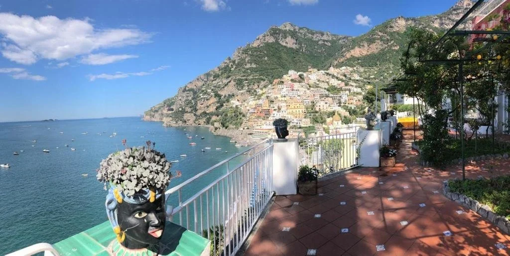 view overlooking positano in hotel marincanto in italy