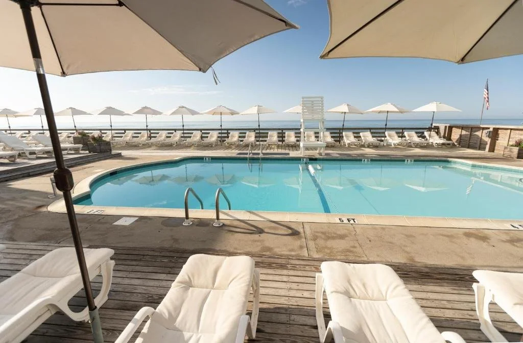 pool overlooking the ocean at marram hotel in montauk new york