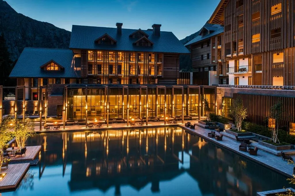 pool at the chedi andermatt in switzerland