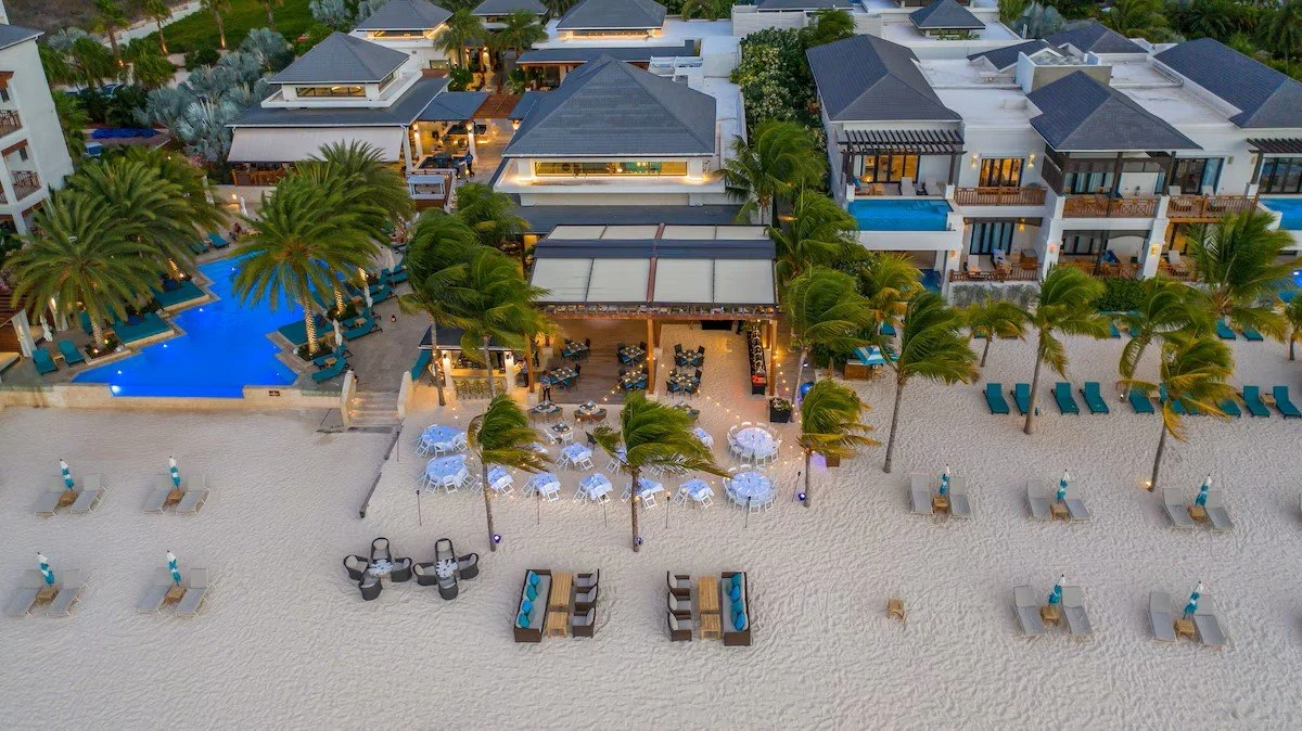 aerial view of zemi beach house in anguilla
