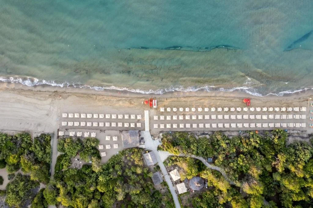 aerial view at roccamare resort in tuscany italy