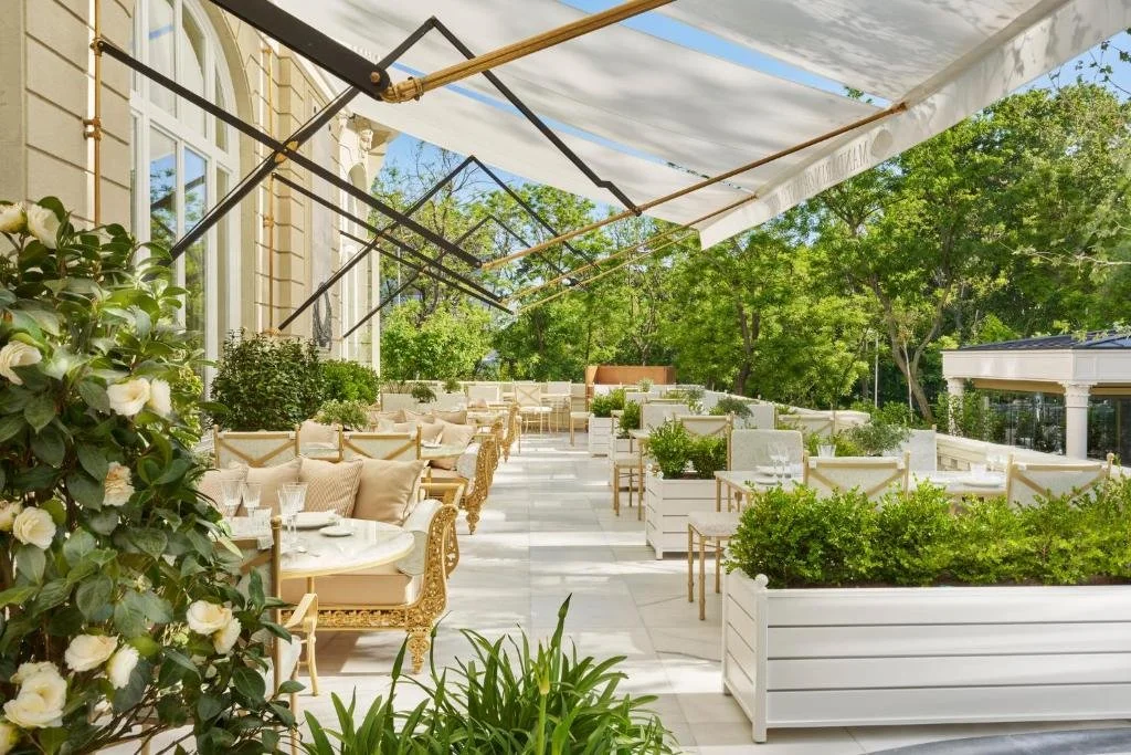 garden of mandarin oriental ritz madrid in spain