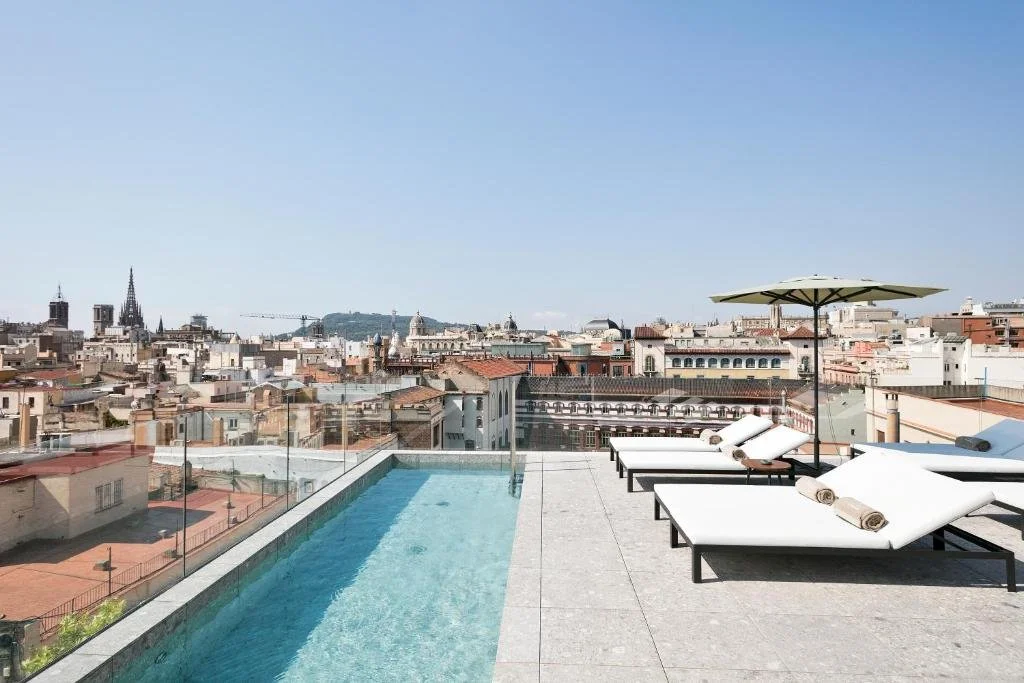 rooftop pool at yurbban passage hotel & Spa in barcelona spain