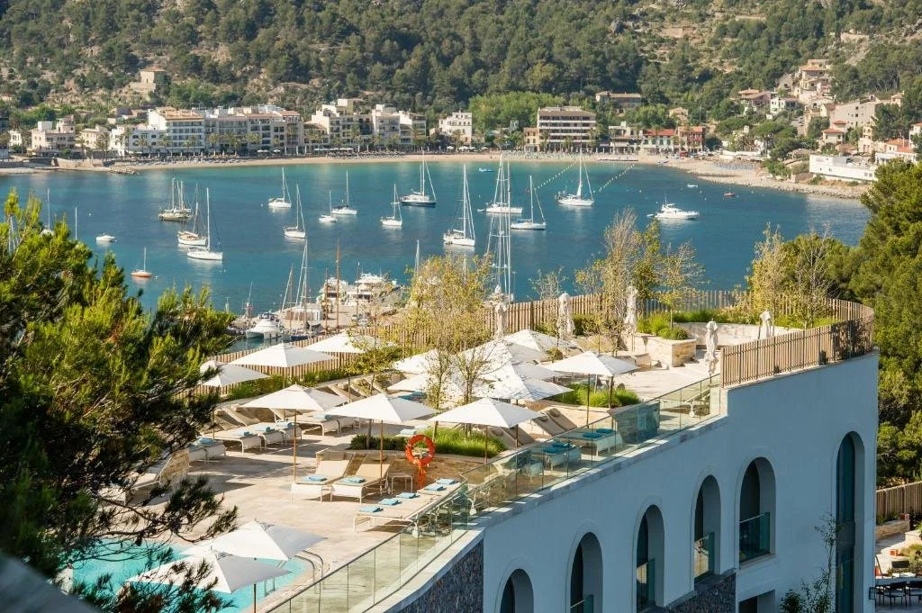 patio overlooking port de soller at jumeirah port soller hotel and spa