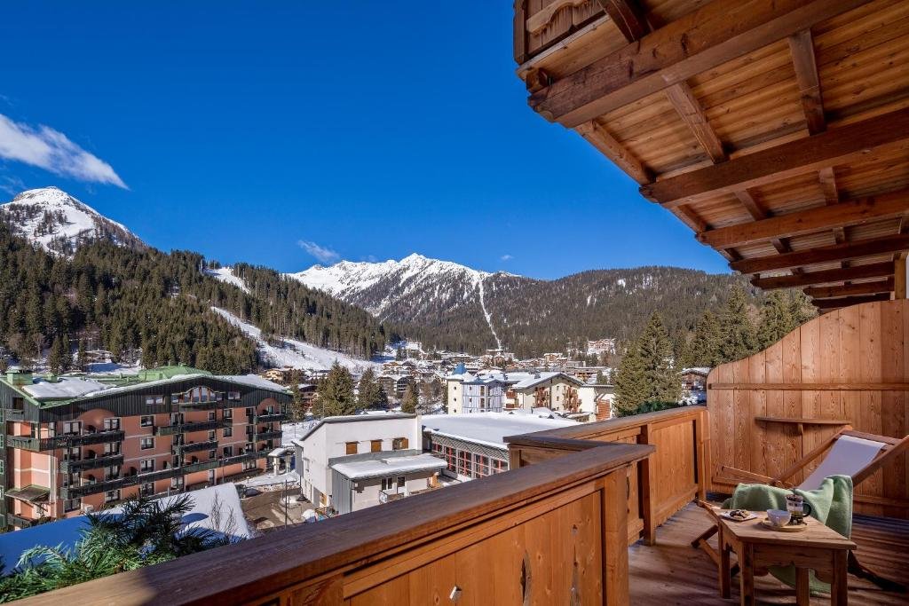 chalet del sogno in campiglio italy overlooking ski resort