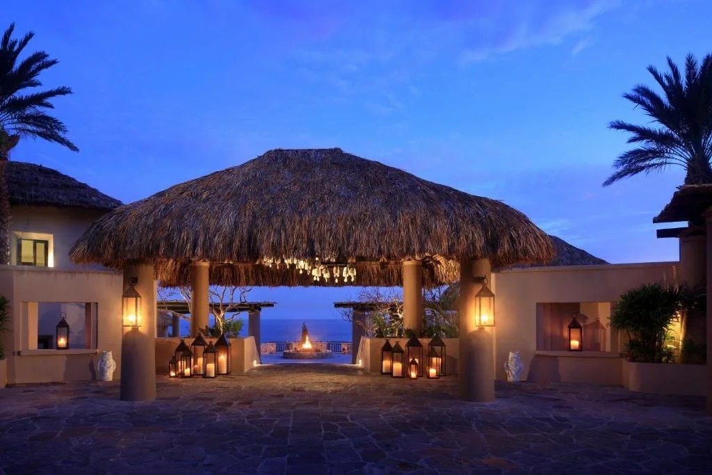 Esperanza lobby at dusk in Cabo