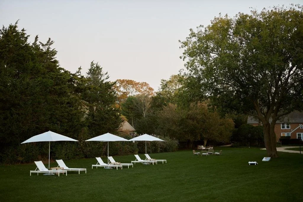 lawn area at Roundtree Amagansett in Hamptons New York