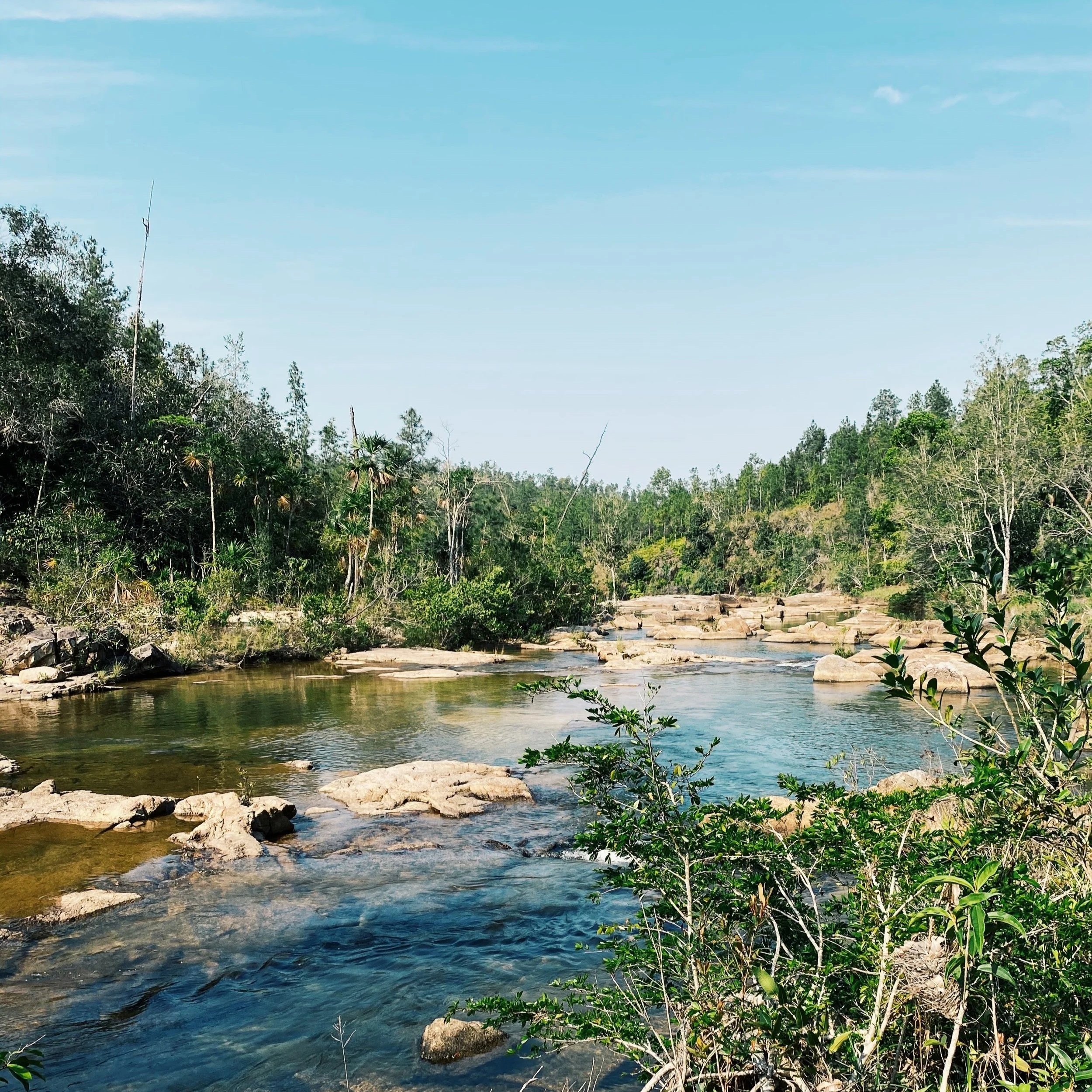 river at blancaneaux lodge in cayo district of belize