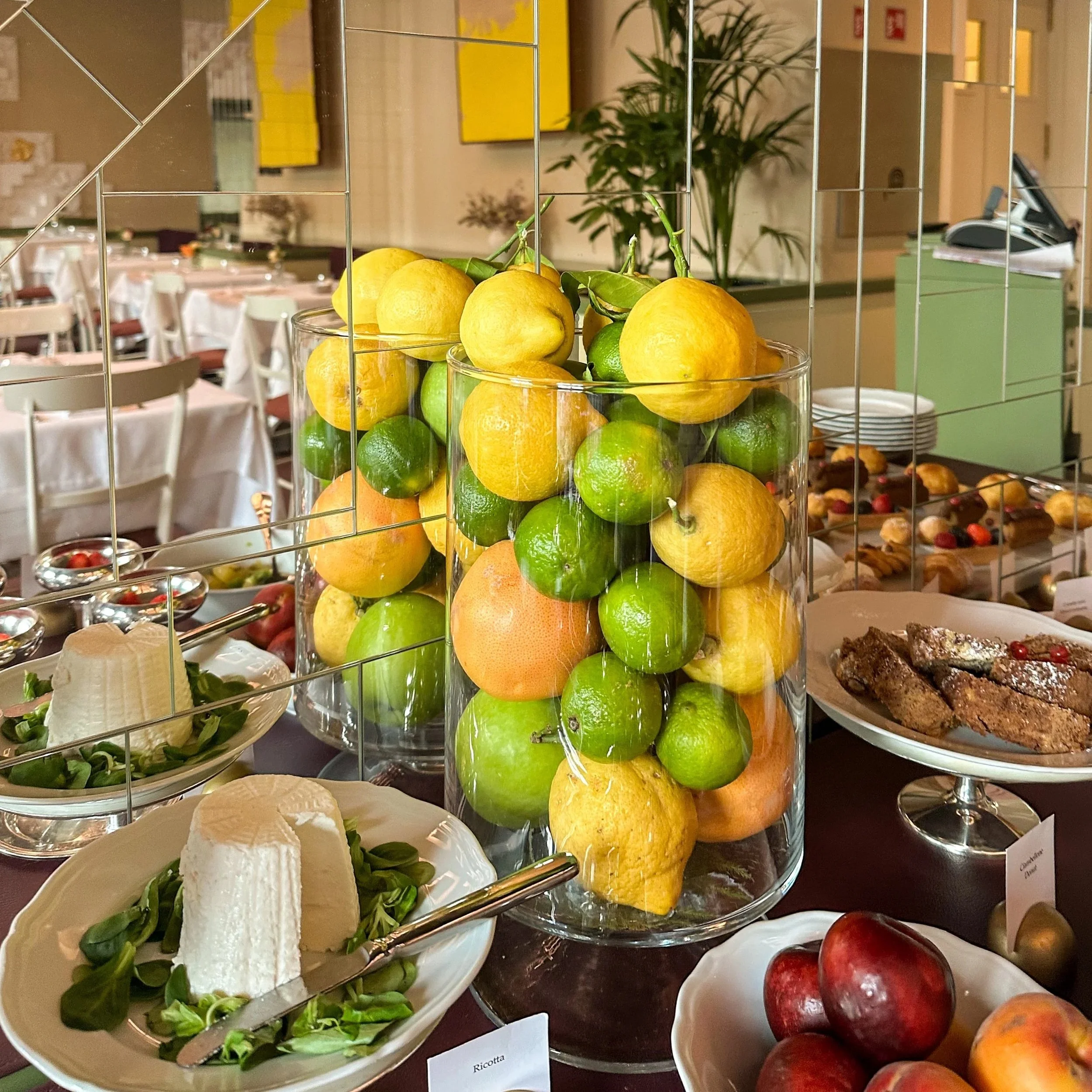 beautiful breakfast spread at palazzo talia in rome italy