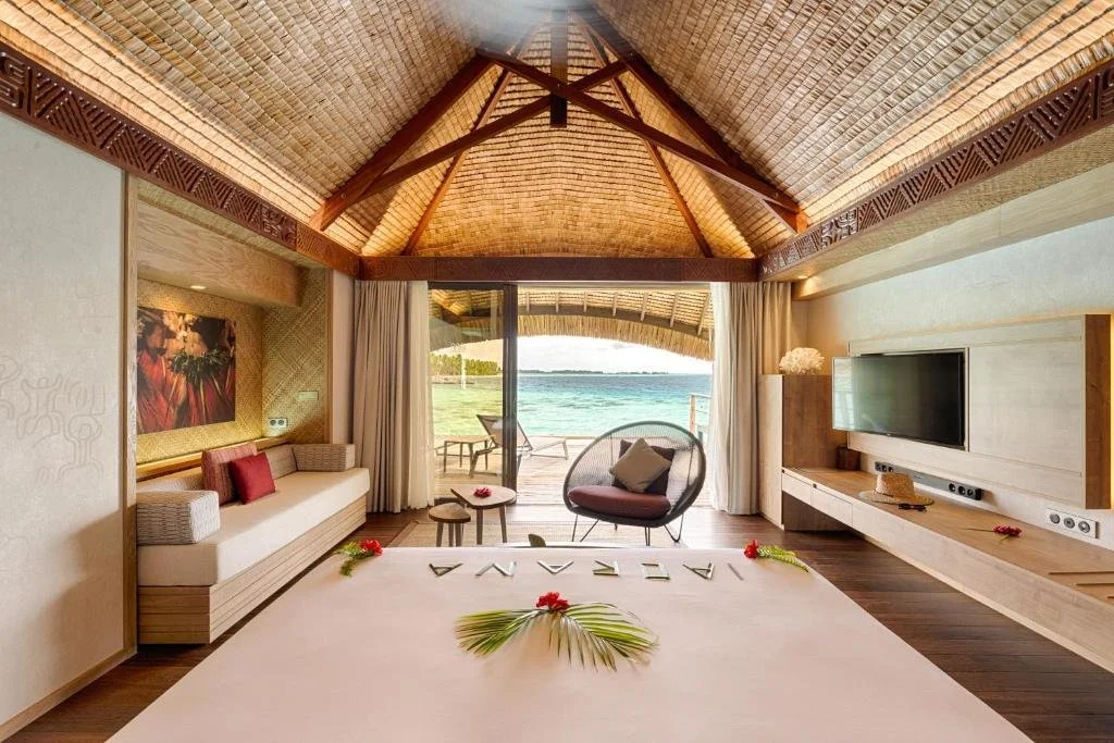 overwater villa view at le bora bora by pearl resorts in french polynesia