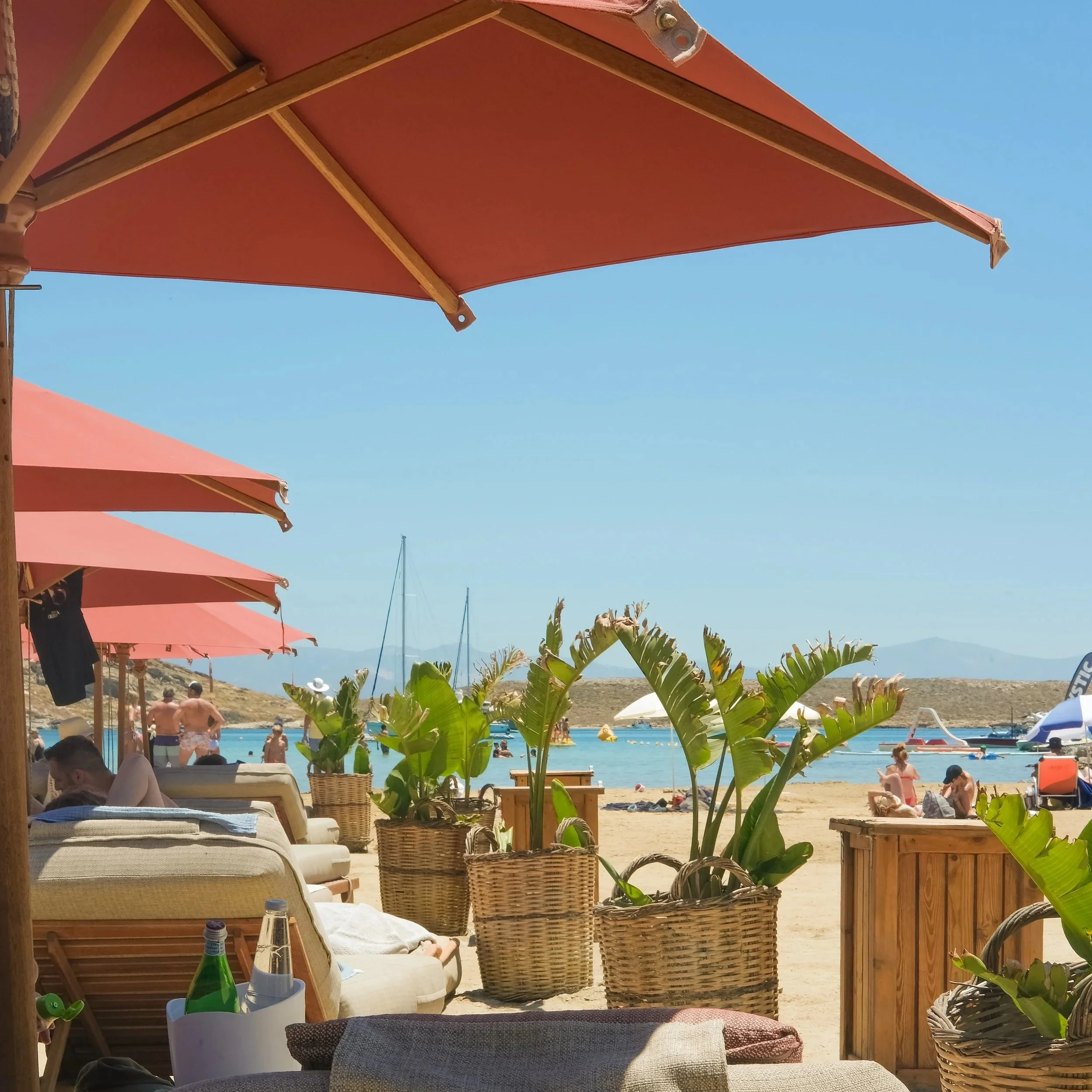 beach club in paros, greece