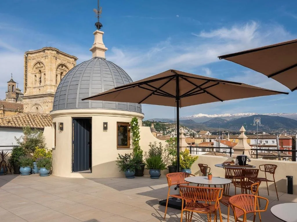 rooftop of seda club hotel in granada spain