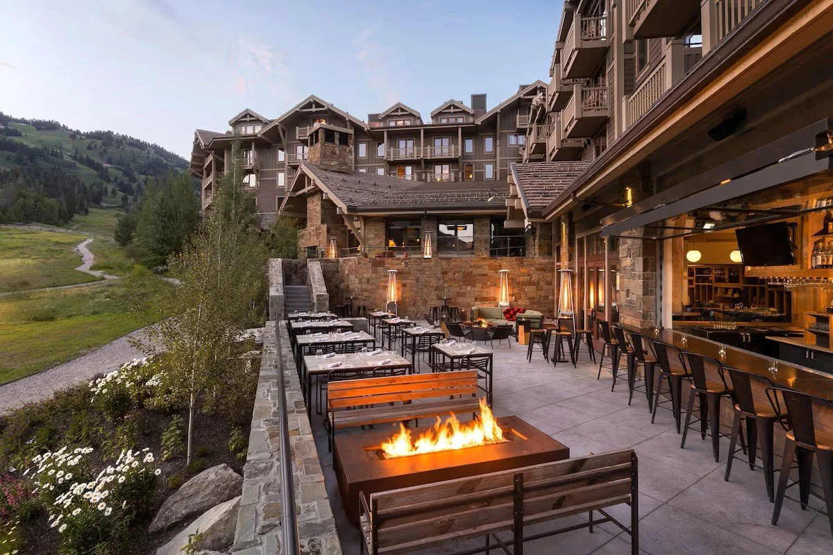 Four Seasons Jackson Hole patio in Wyoming