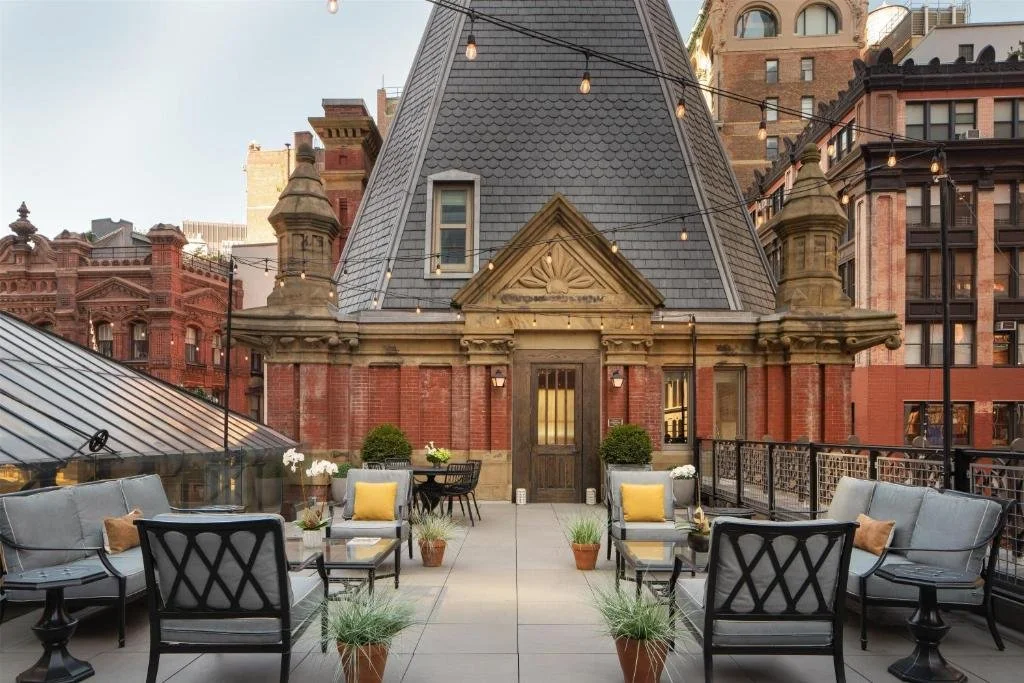 rooftop at the beekman in the financial district of new york