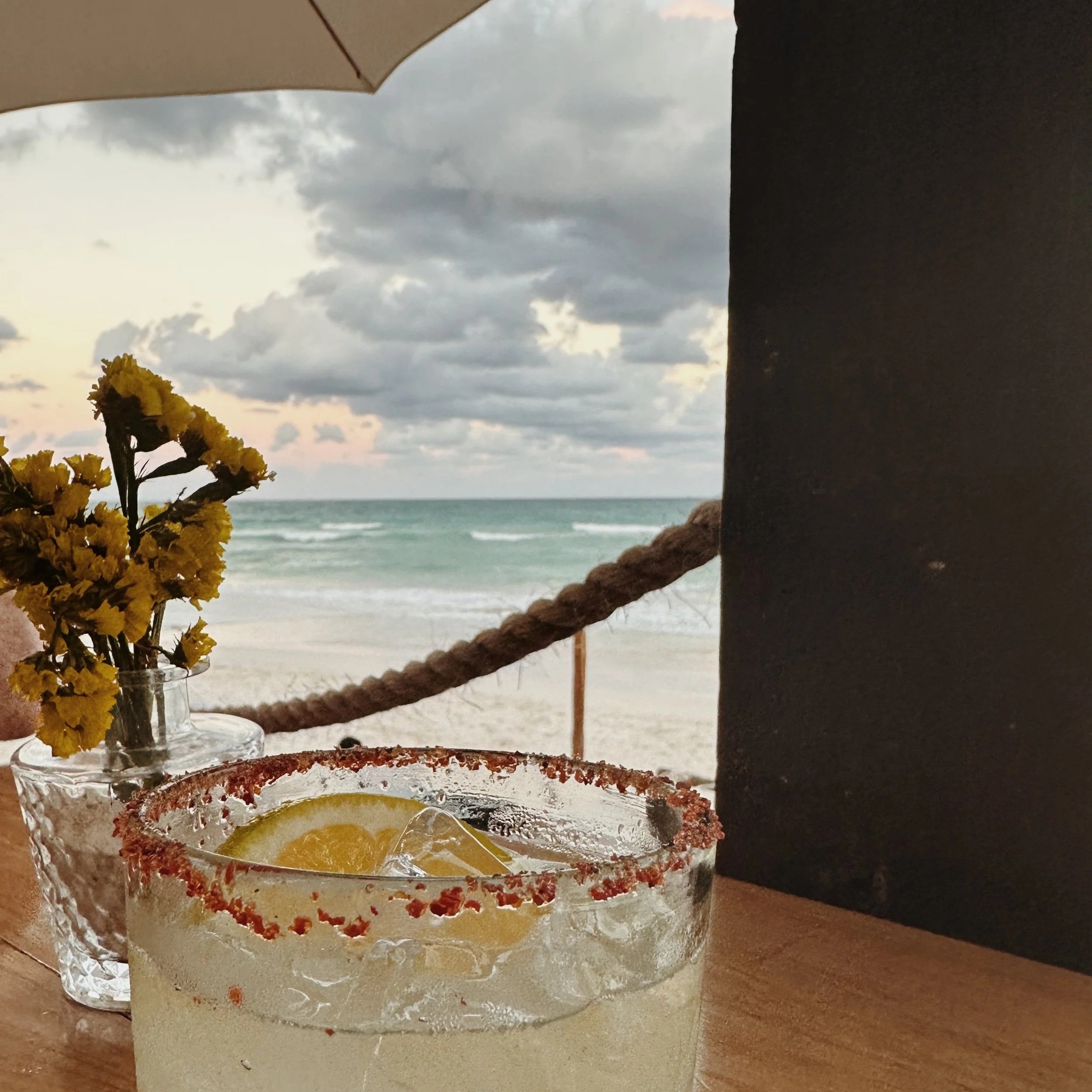 beach front restaurant Tulum