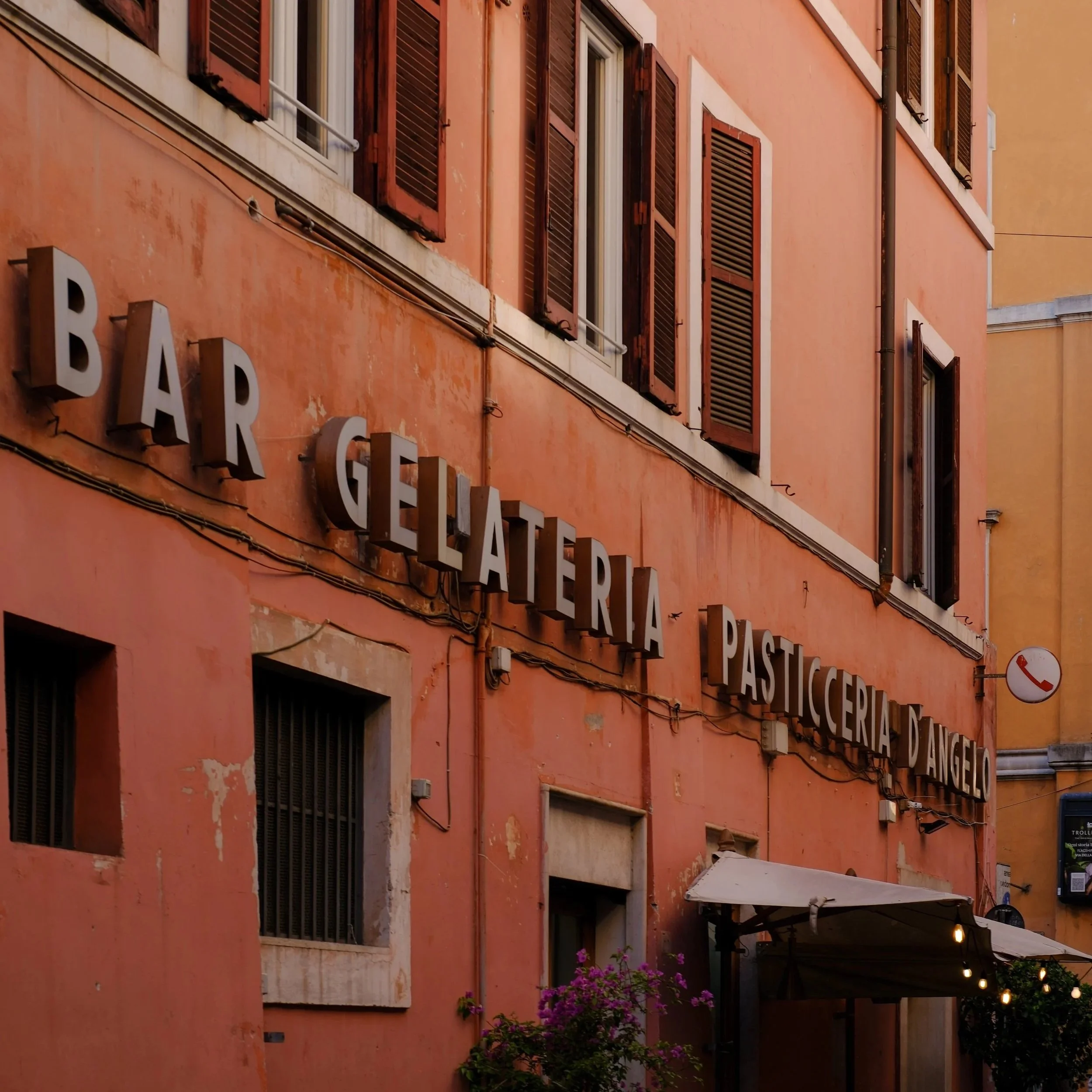 Rome street scene in Italy