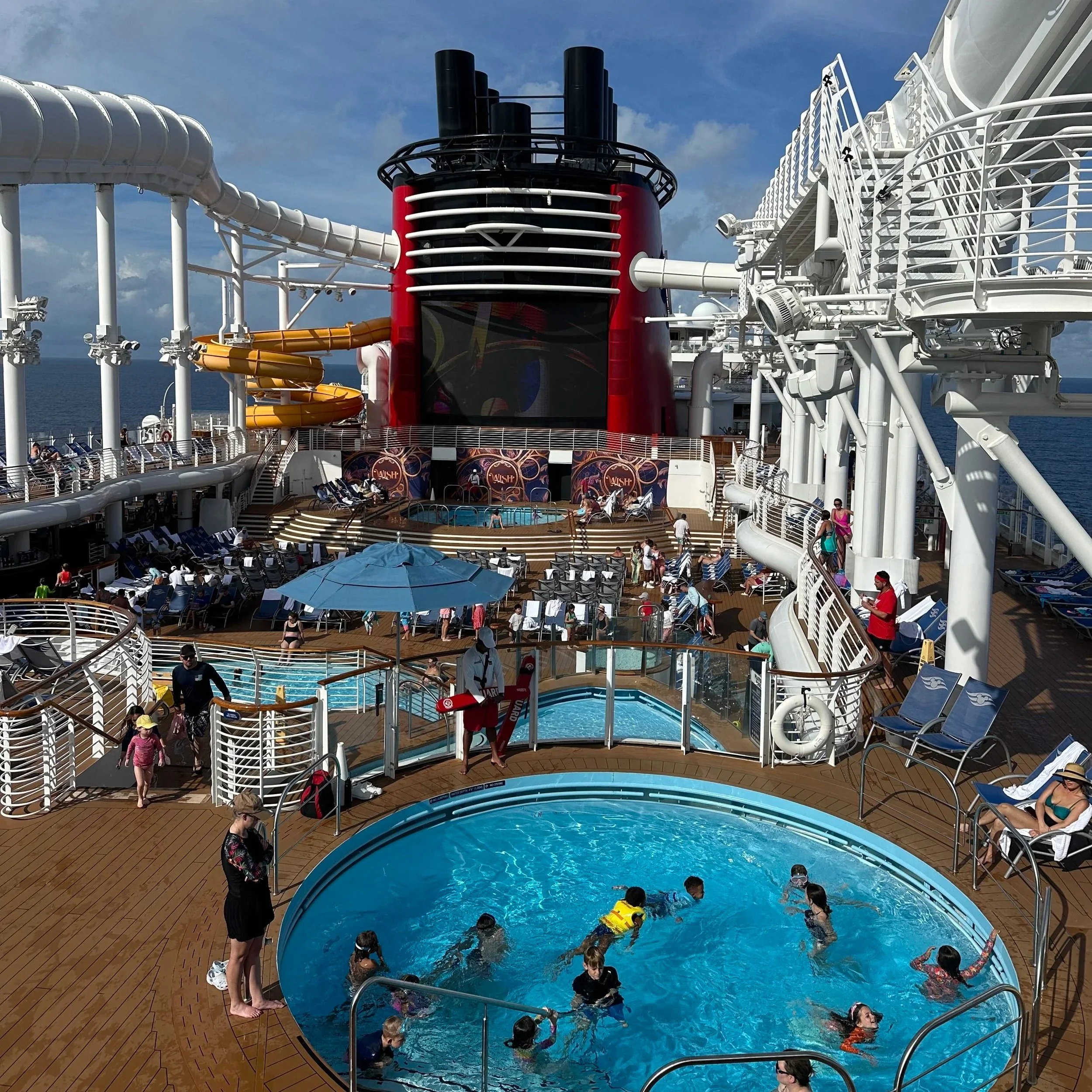 disney wish from the top deck