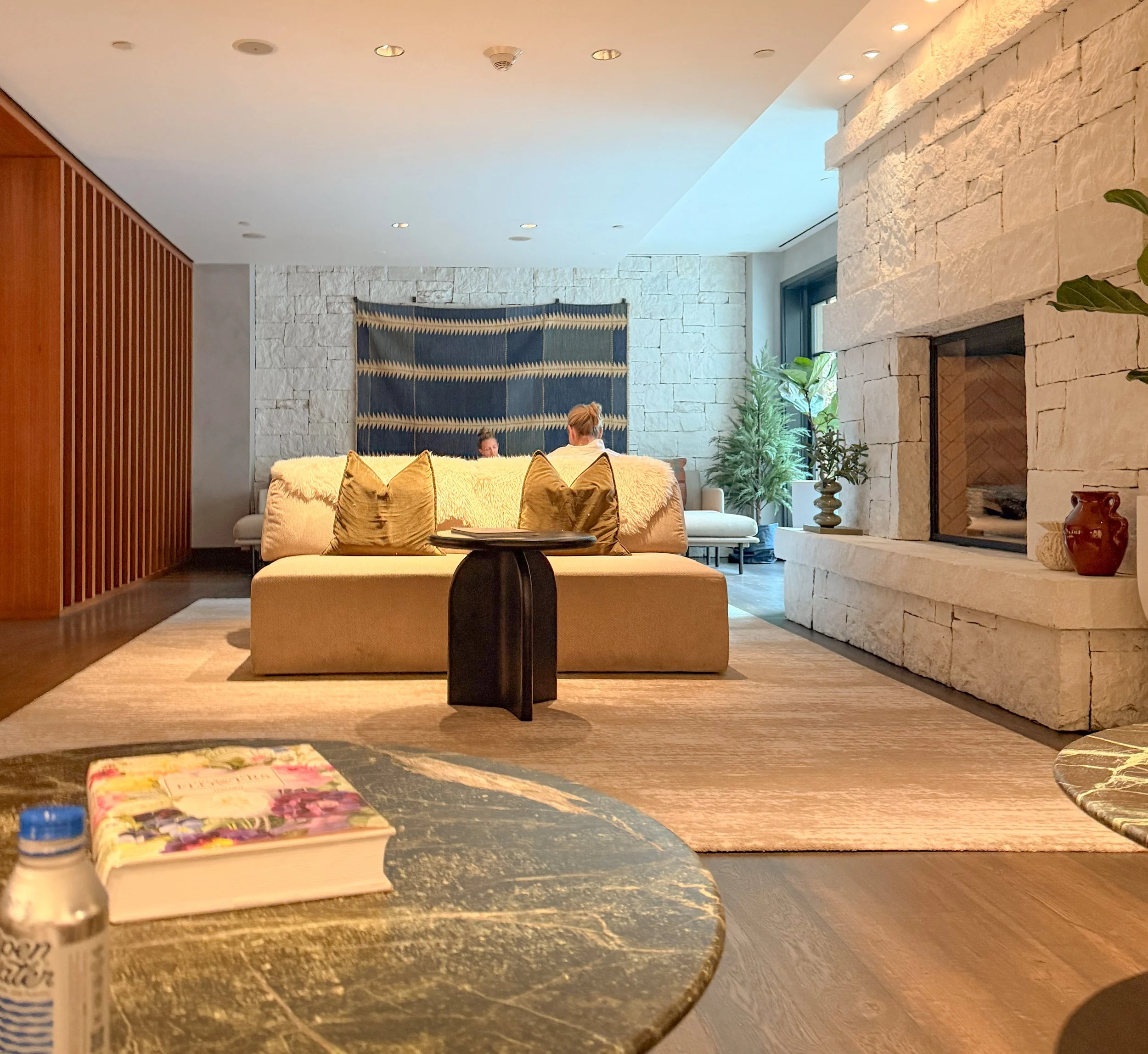spa lounge area at four seasons resort and residences in vail colorado
