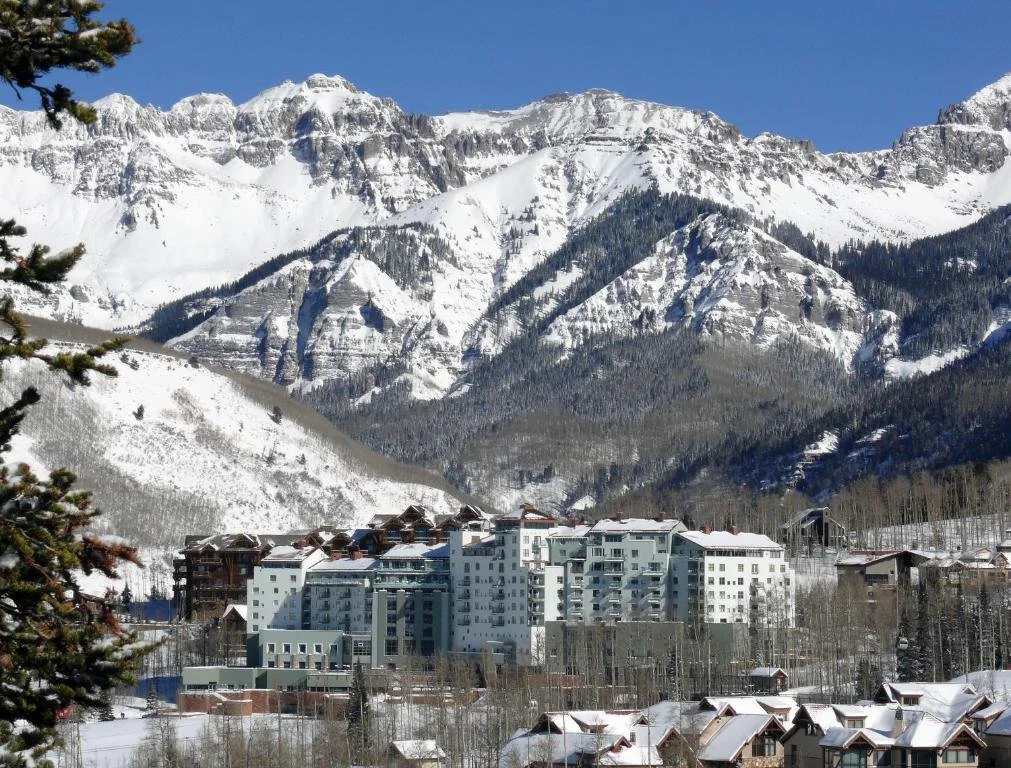 the peaks resort and spa in telluride colorado in the snow