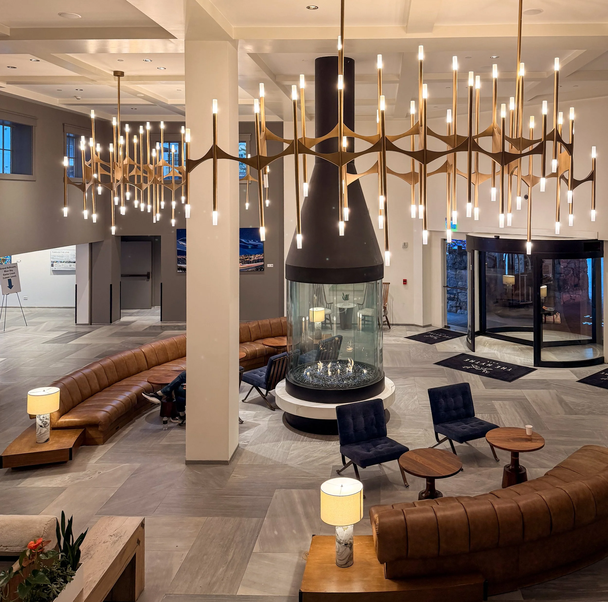 hythe hotel lobby in vail, colorado