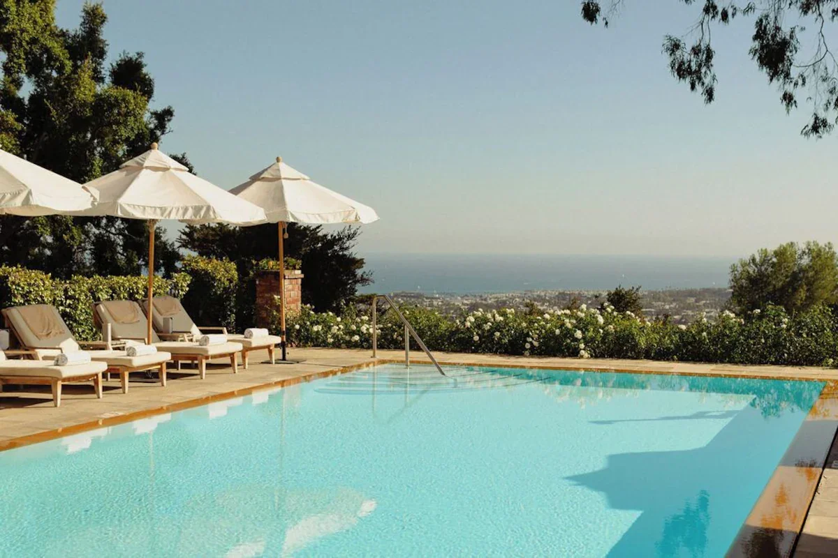 pool at el encanto santa barbara in california