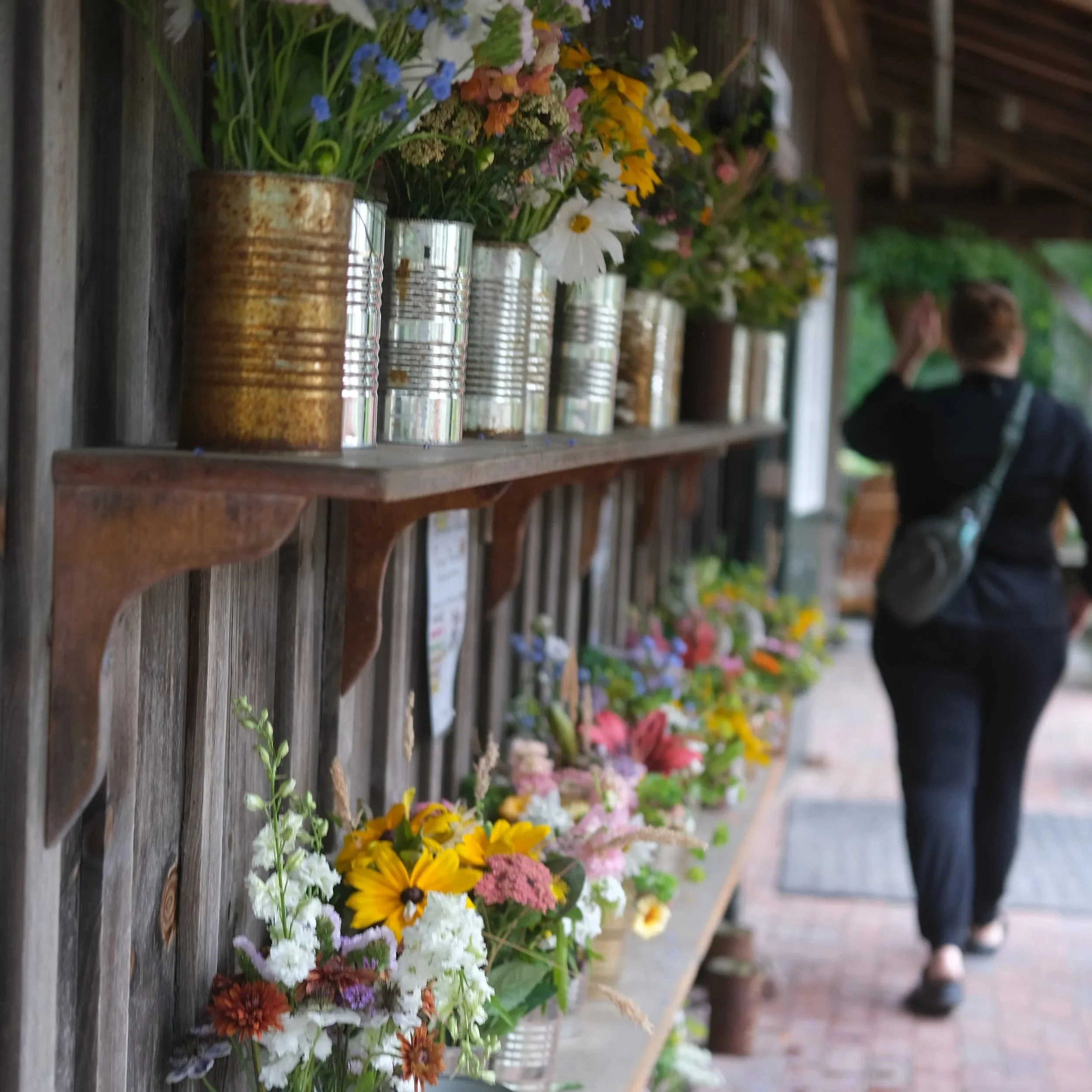 flowers at the farmers market in Edgartown Martha's Vineyard