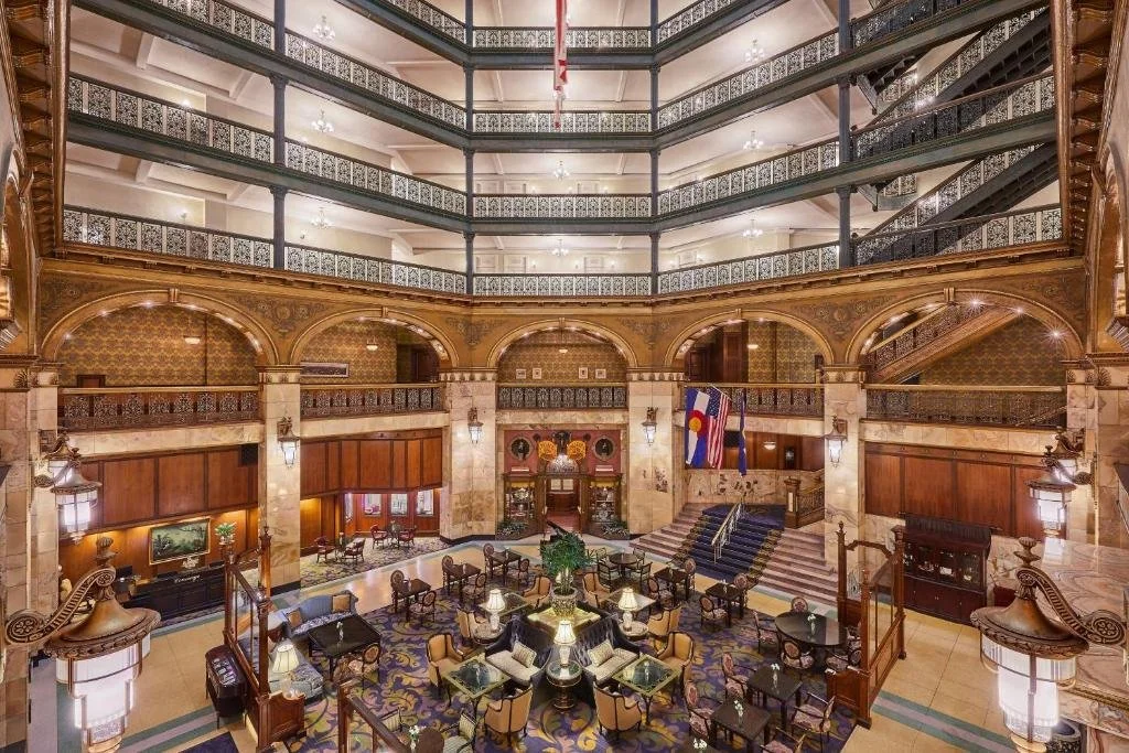 atrium at the brown palace hotel in denver, colorado