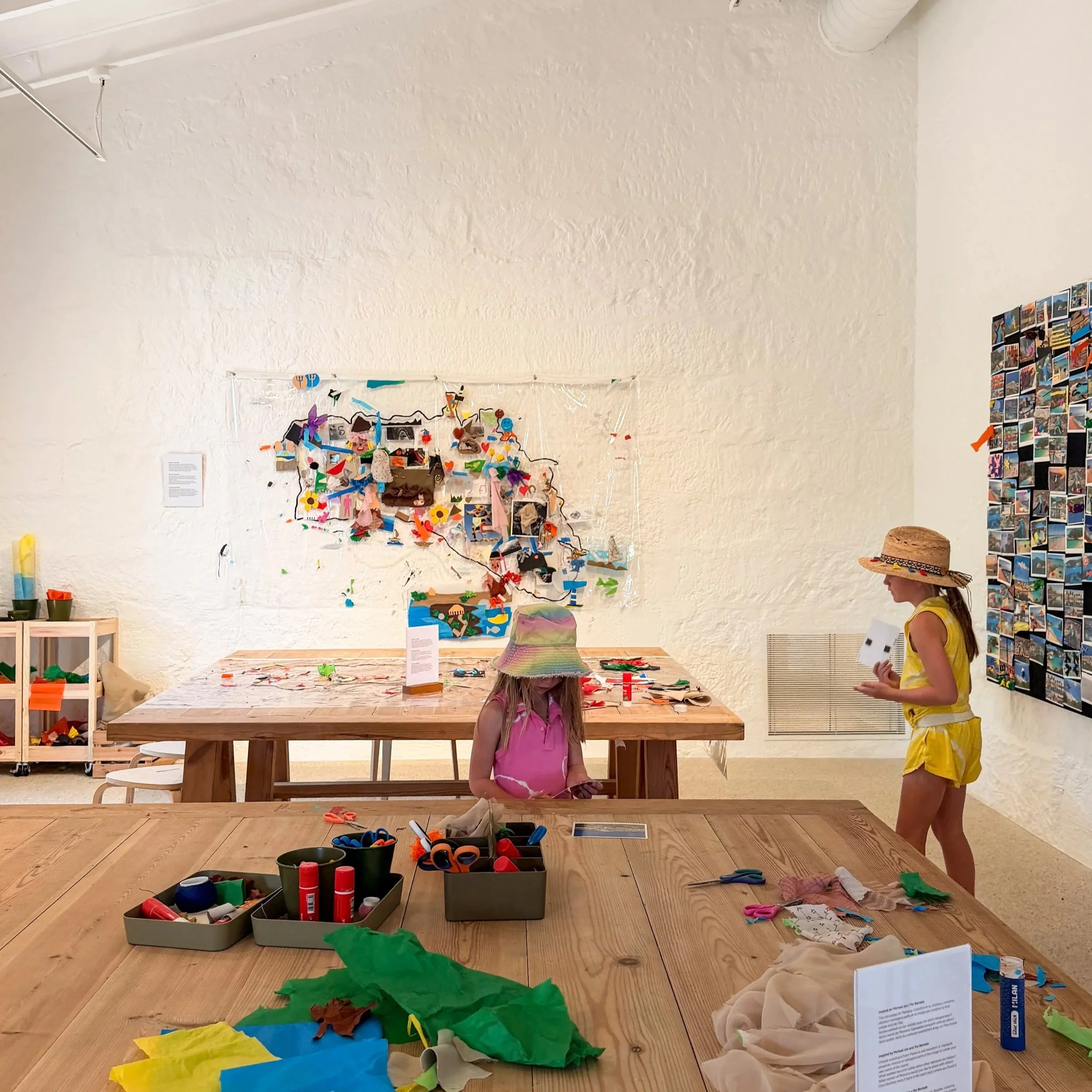 kid art activities at Hauser & Wirth in Mahon harbor