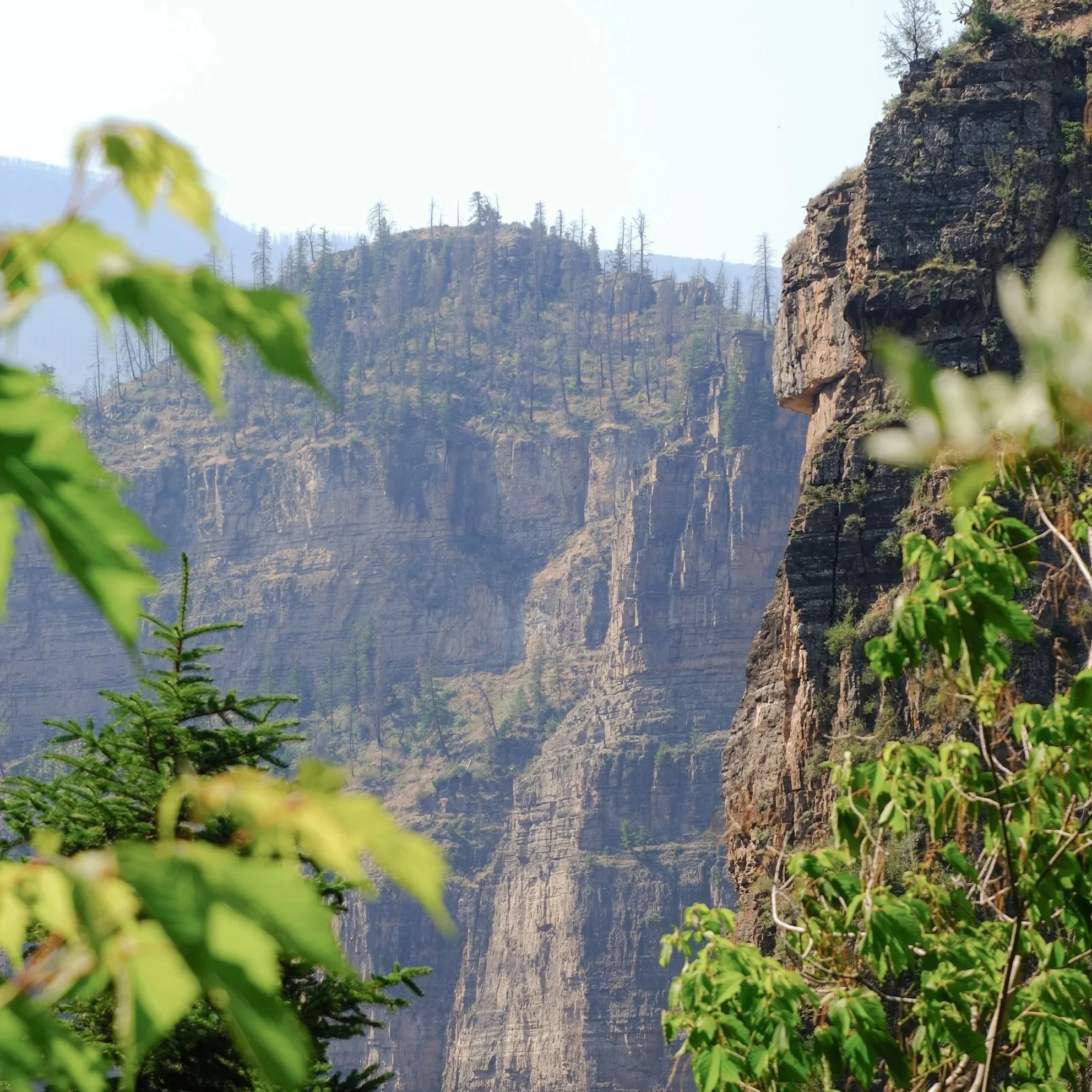 hanging lake trail overlooking glenwood canyon