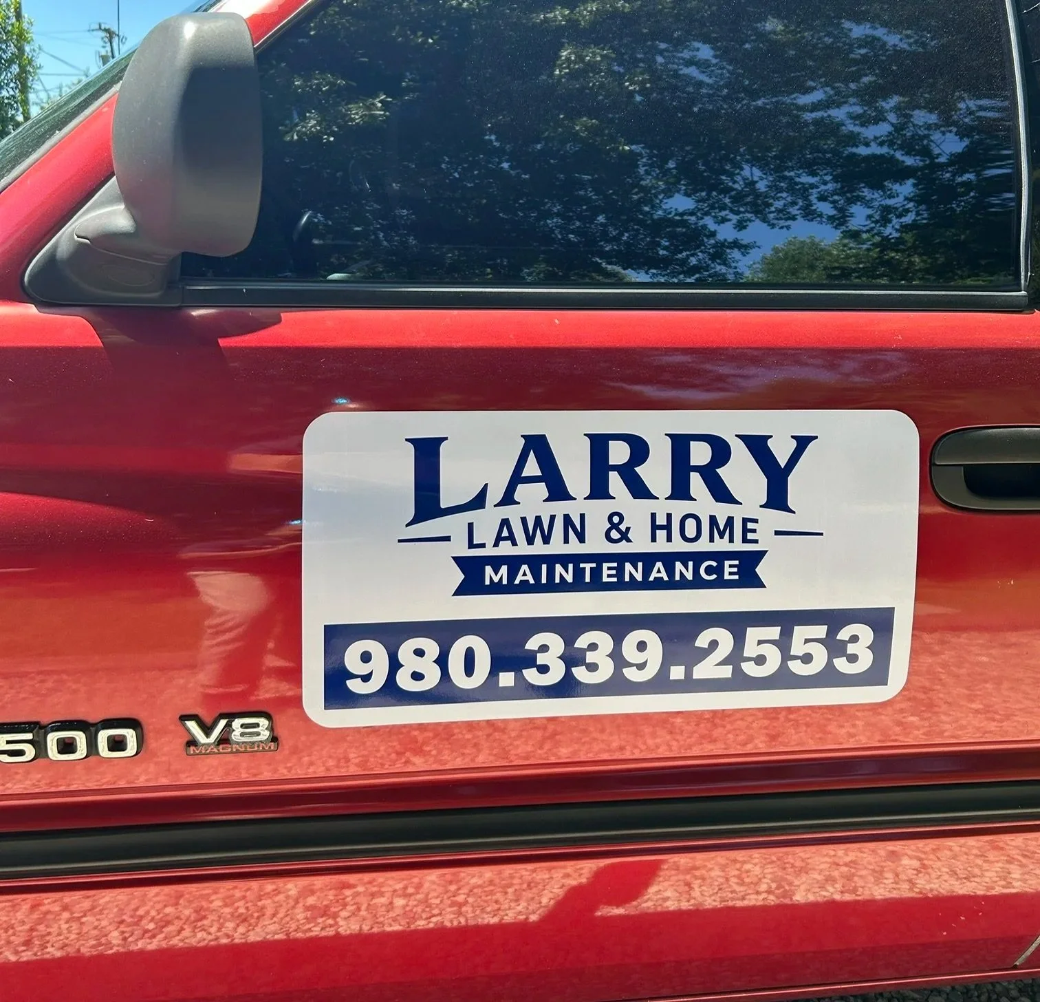 Custom magnetic sign for a local contractor in Charlotte, NC