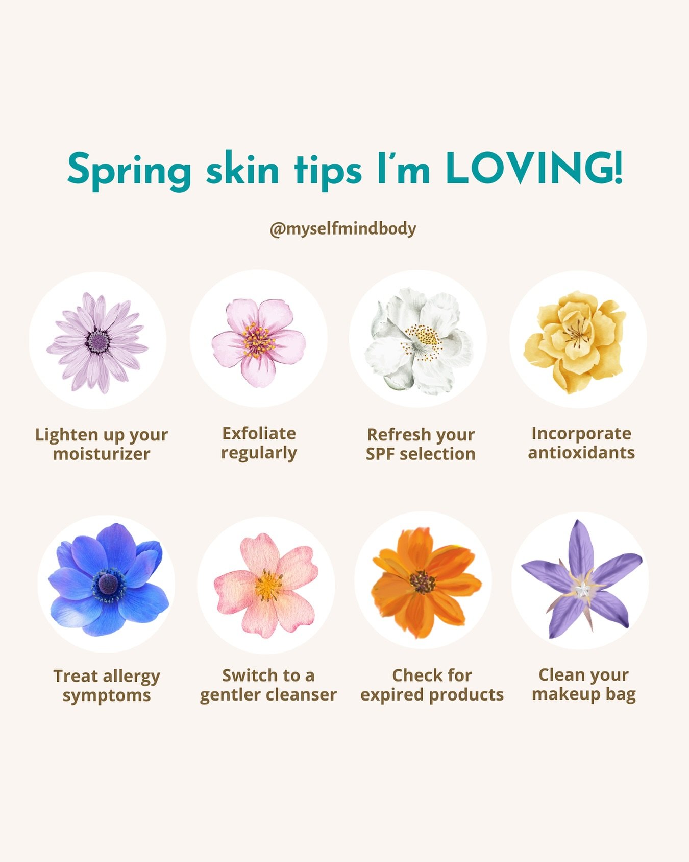 Spring into beautiful skin with these fresh tips! 🌸 

As the seasons change, consider switching to a gentler cleanser to keep your skin soft and supple. 

Don&rsquo;t forget to exfoliate regularly for that flawless finish. 🌿

Is your skin ready for