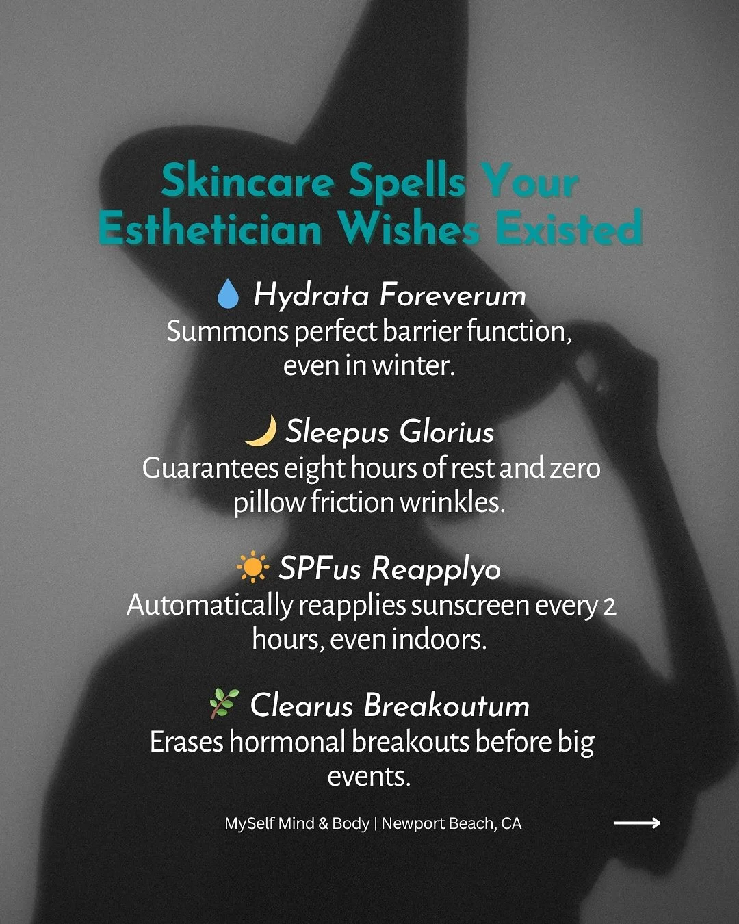 If only these spells were real&hellip; 🪄 But until &ldquo;Rebookus Withoutus Reminderum&rdquo; exists, your esthetician (hi 👋) will keep helping you with the next best thing, real skincare magic rooted in science, consistency, and care.

✨ Confiden