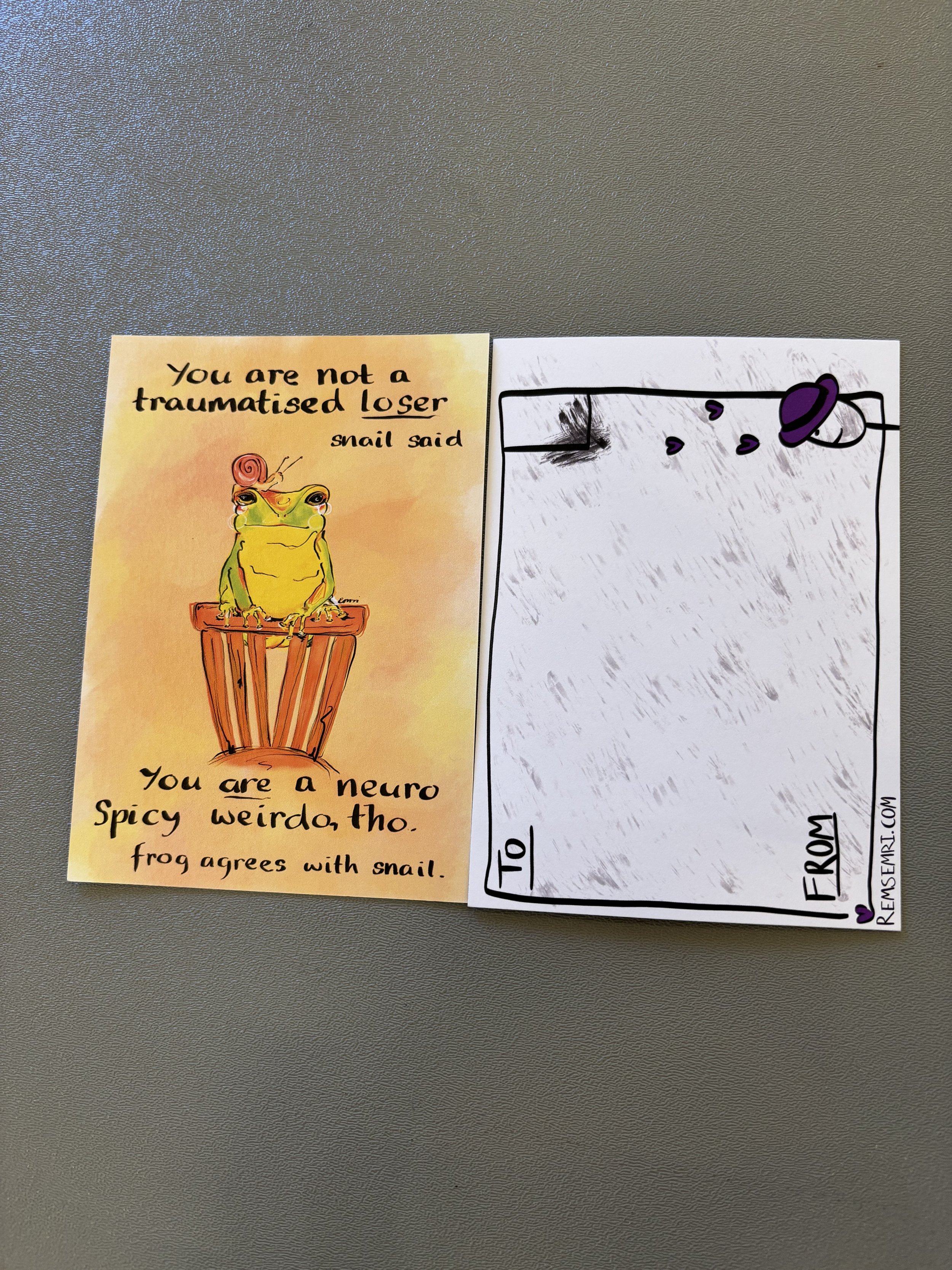 Frog friend postcard