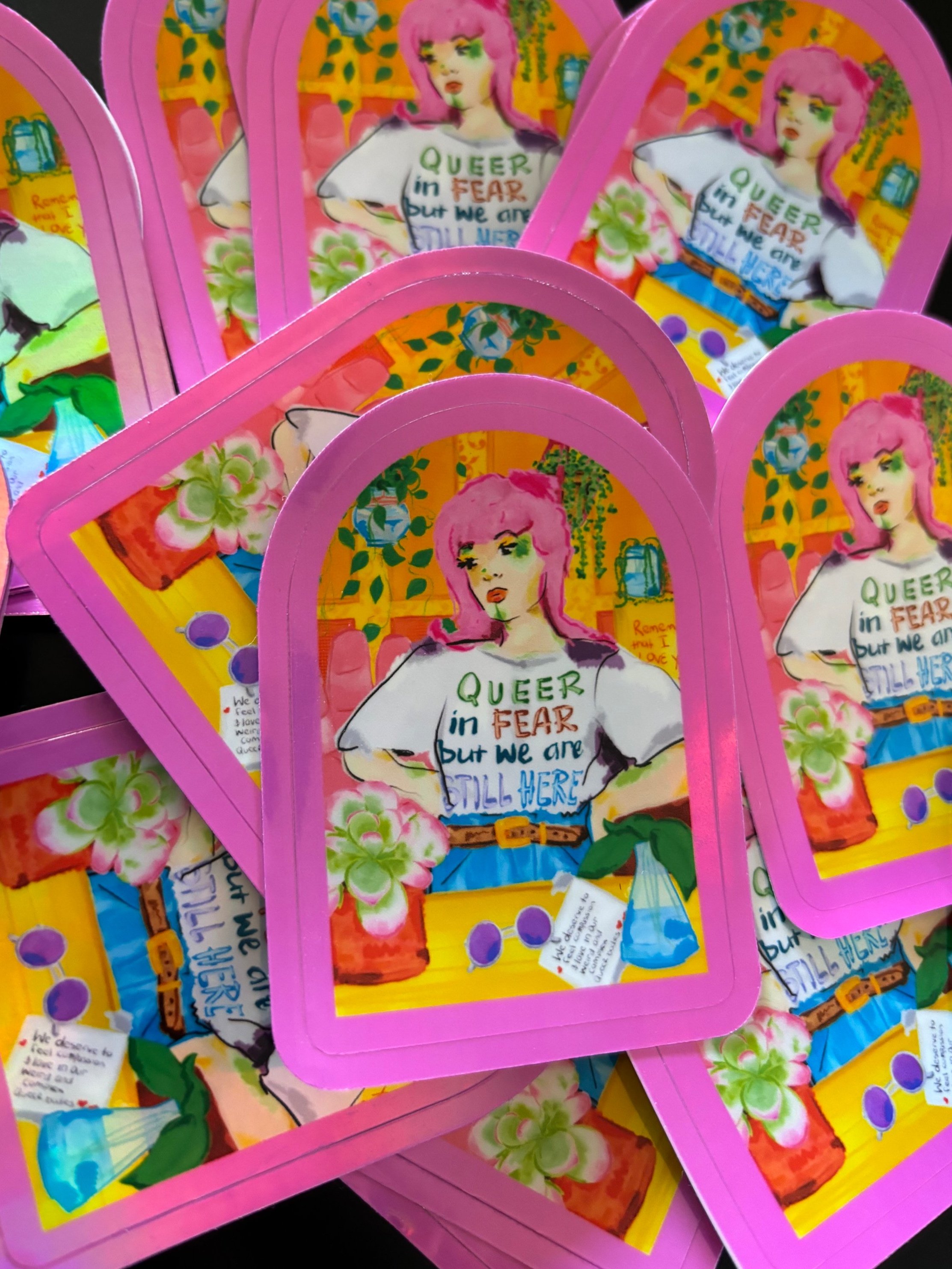 Queer portrait sticker