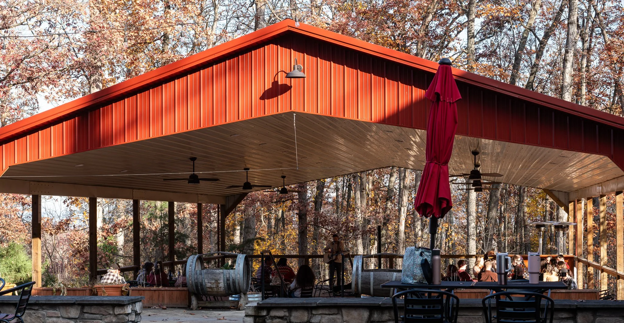 The pavilion at Cave Ridge Winery.