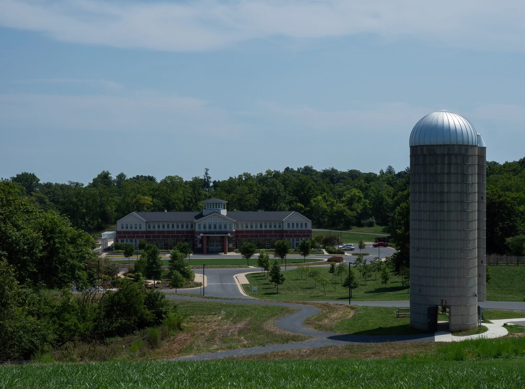 A view of the Museum of the Shenandoah Valley from a hilltop.