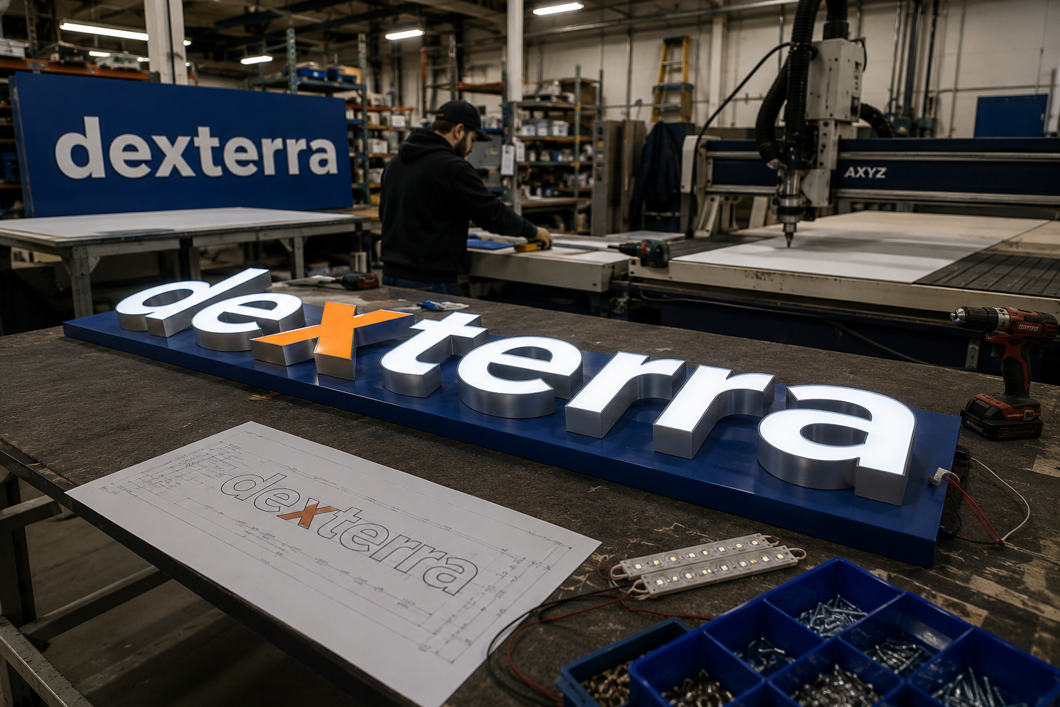 Custom sign manufacturing project photo