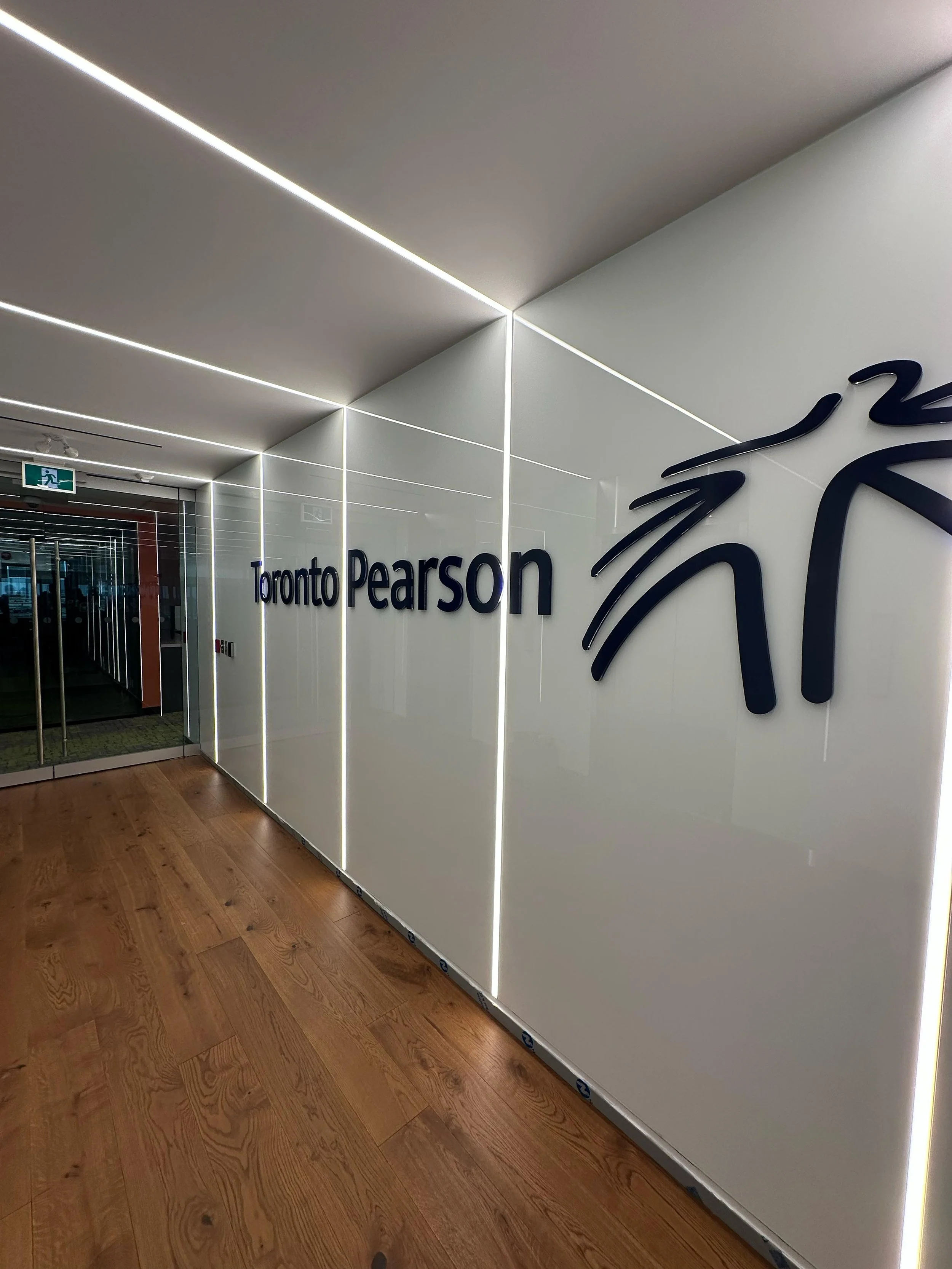 Custom interior sign installation project